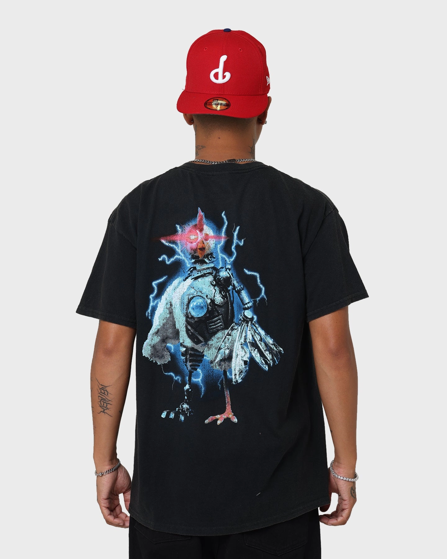 American Thrift Robot Chicken Vintage T-Shirt Black Wash TemperatureRegulating Pocket Detailing
