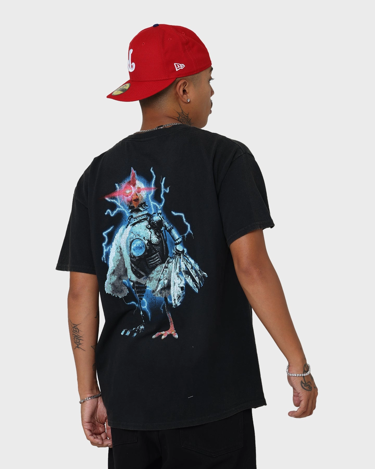 American Thrift Robot Chicken Vintage T-Shirt Black Wash High Density Weave