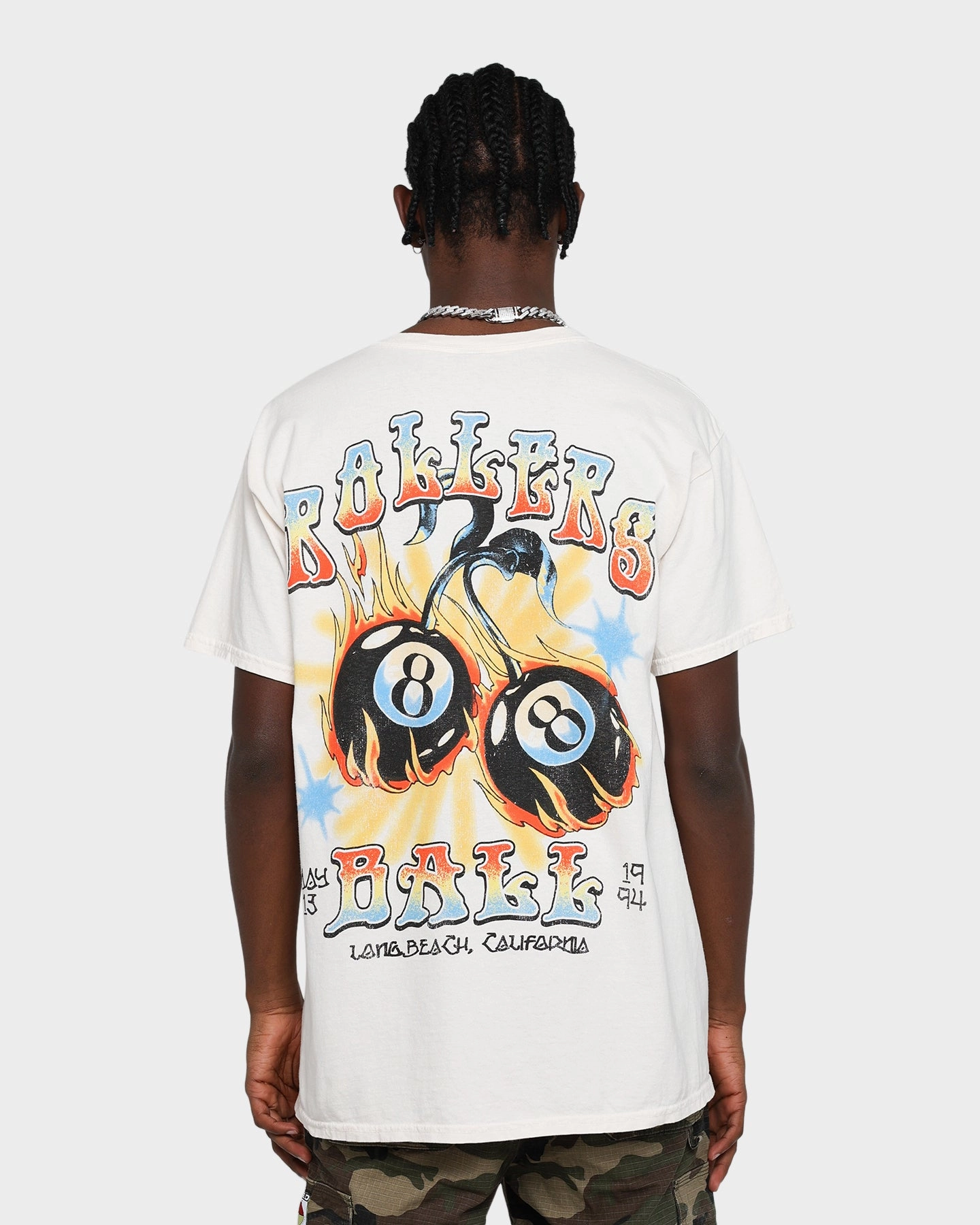 American Thrift Rollars Ball Thrifted Vintage T-Shirt Off White perfect for all-day wear harmonious