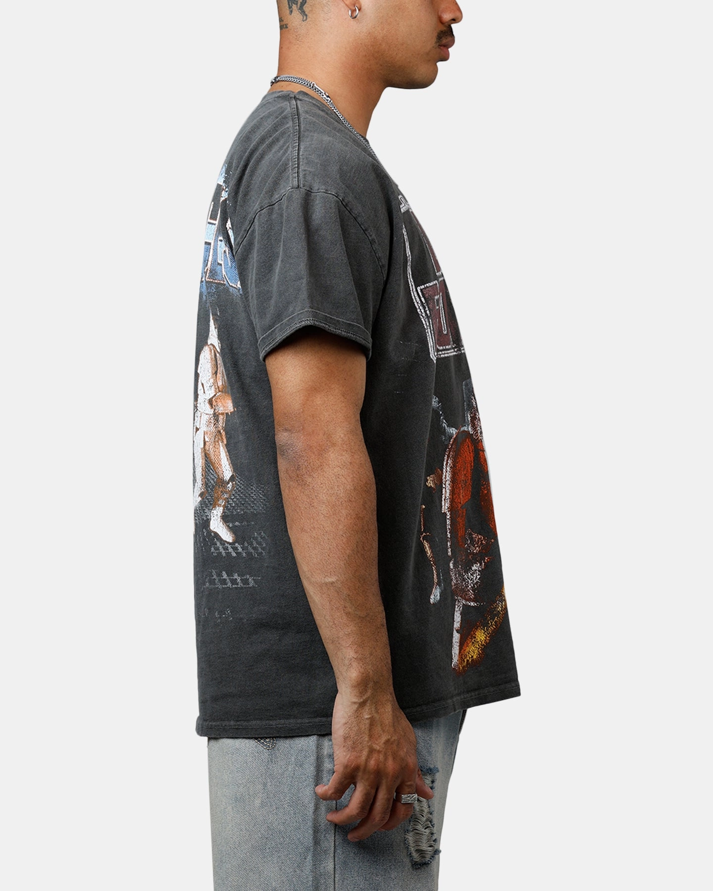 Light Fit American Thrift Star Wars Battlefront Dark Forces Heavyweight T-Shirt Black Wash