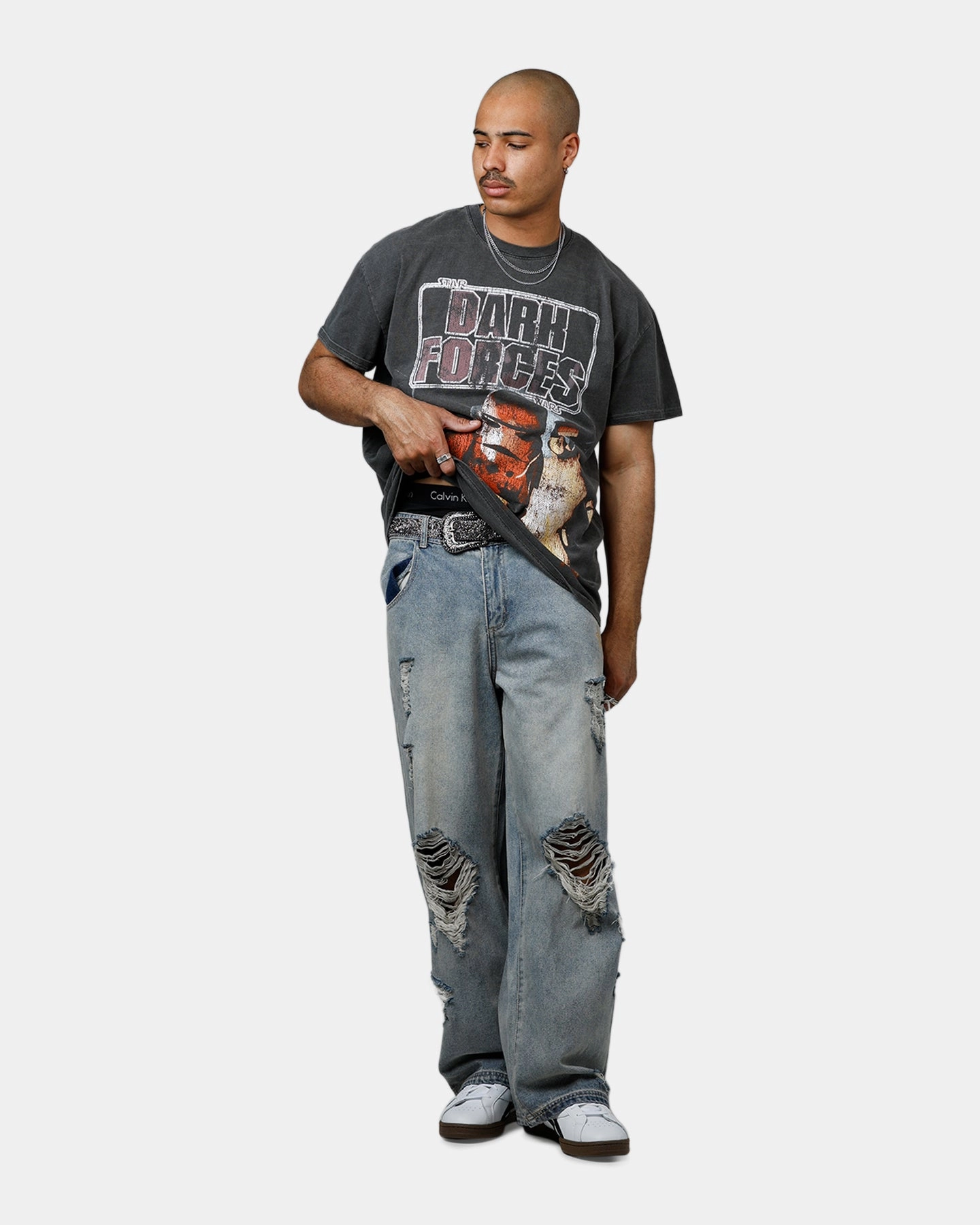 American Thrift Star Wars Battlefront Dark Forces Heavyweight T-Shirt Black Wash Kids playfulness Fit for Any Season