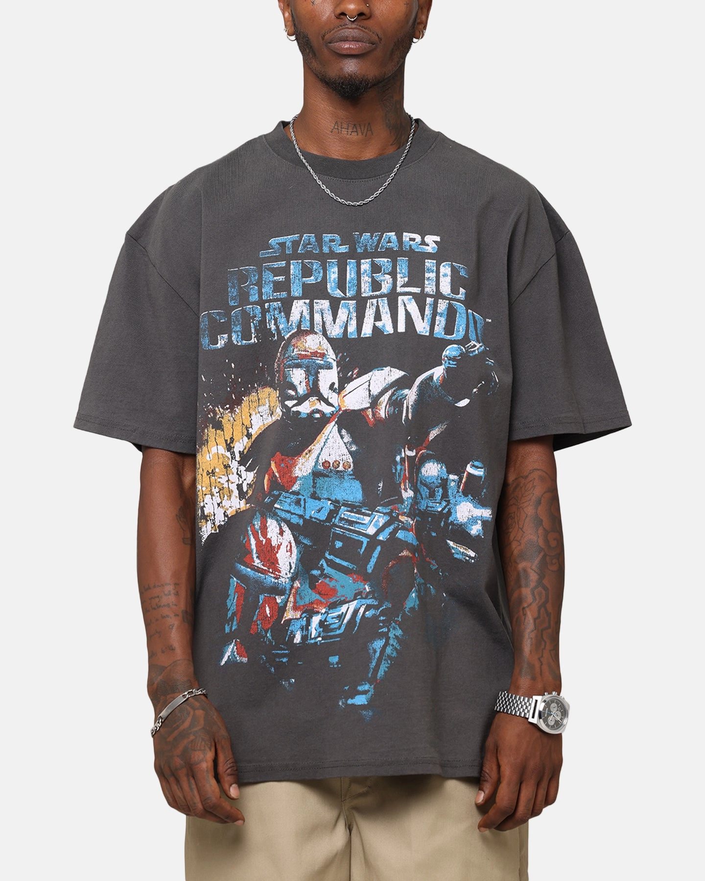 Simple Comfort Wear American Thrift Star Wars Battlefront Republic Commando Heavy T-Shirt Black Wash