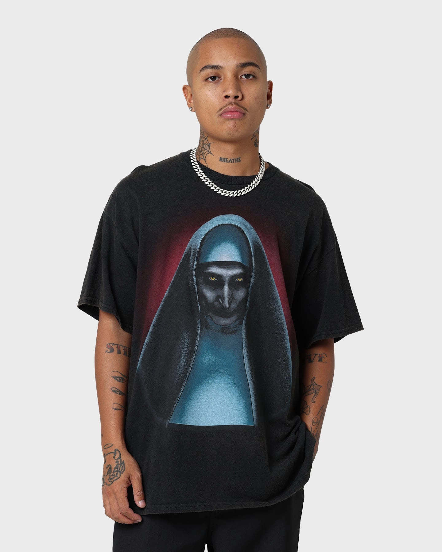 American Thrift The Nun Vintage T-Shirt Black Wash Seasonal Outfit Stylish Day Wear