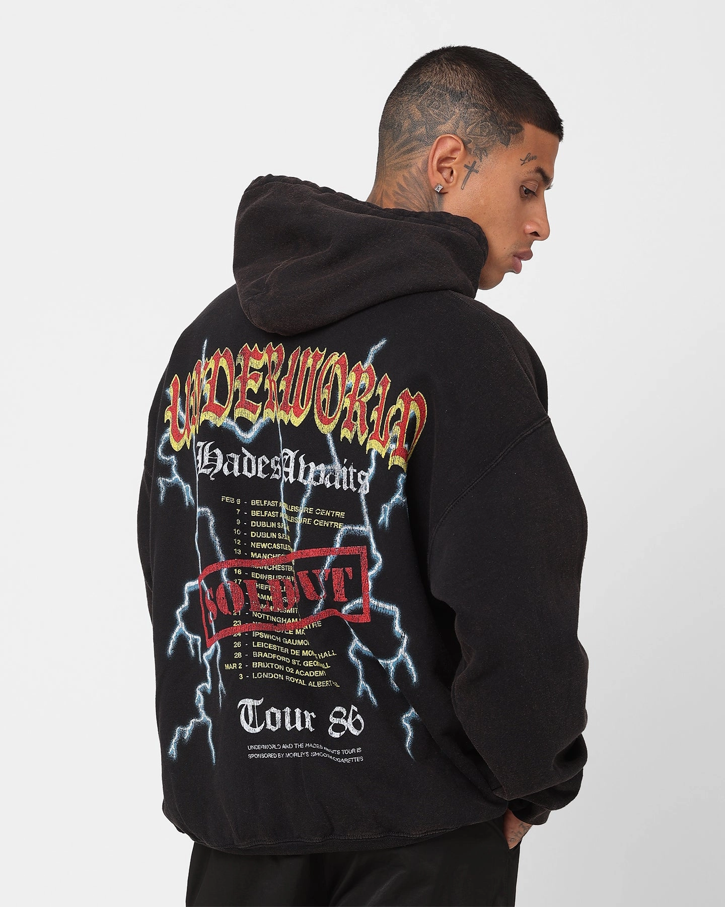Position Fashion Week American Thrift Underworld Tour Hoodie Black Wash