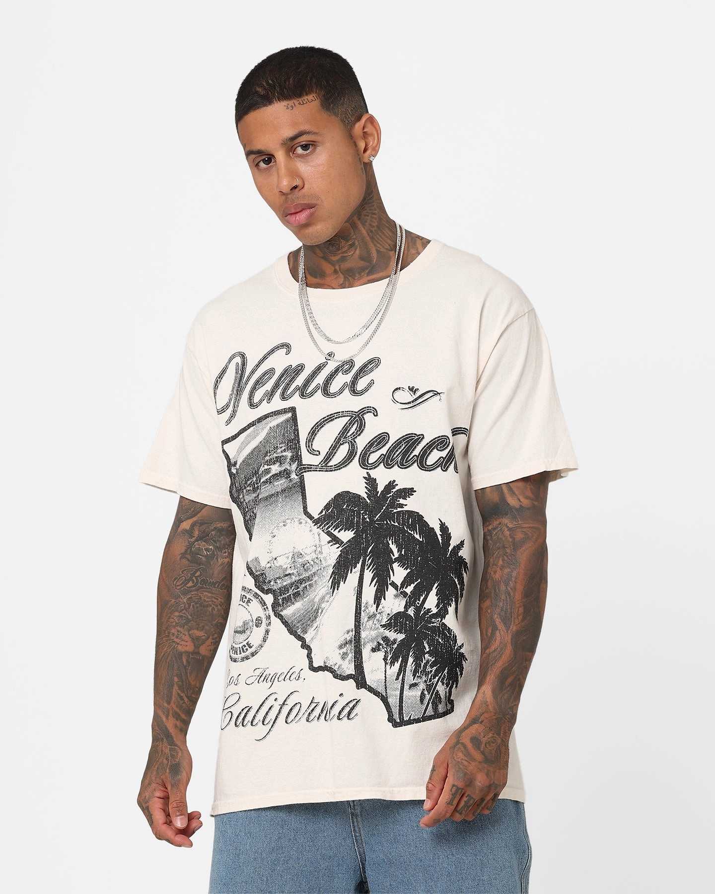 baby shower Layering Must-Have American Thrift Venice Beach Vintage T-Shirt Off White