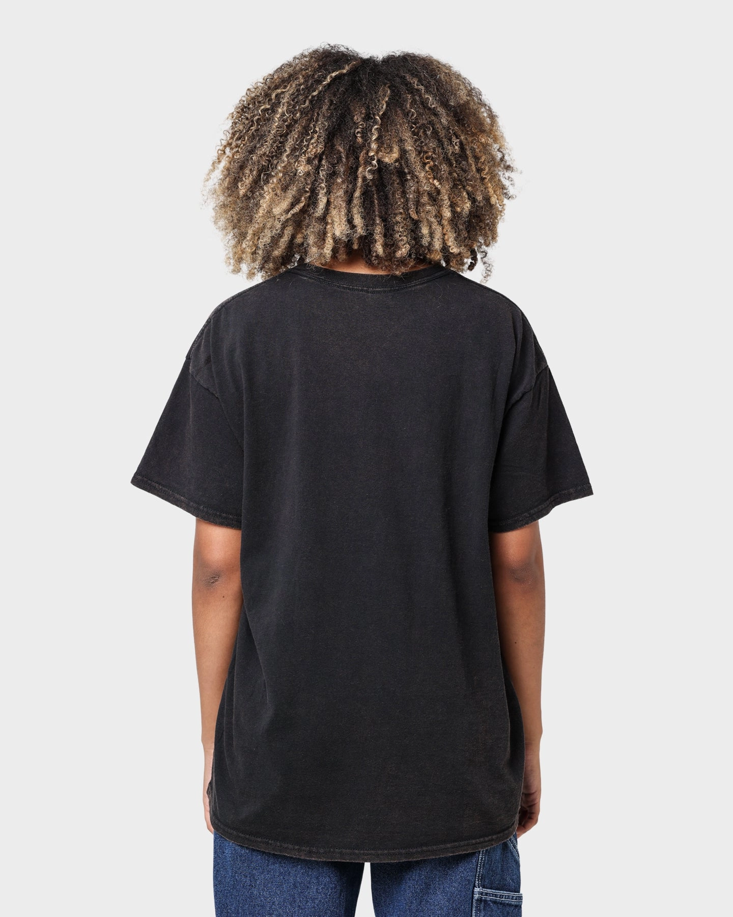 American Thrift X 420 How High Vintage T-Shirt Washed Black Foam Print Detail