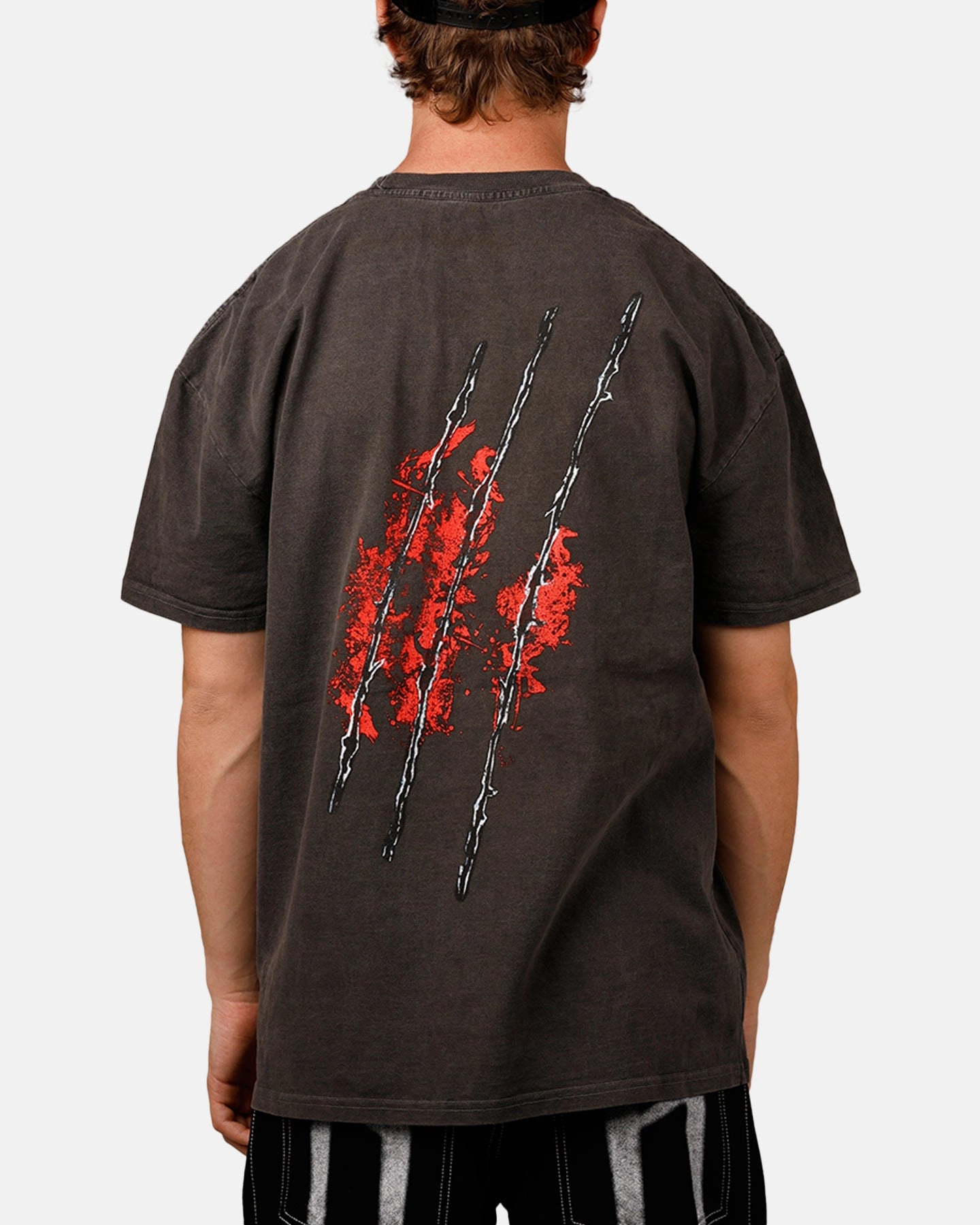 casual top Geometric Pattern American Thrift X A Nightmare on Elm Street 'Horror Classics' Claw Heavyweight T-Shirt Black Wash