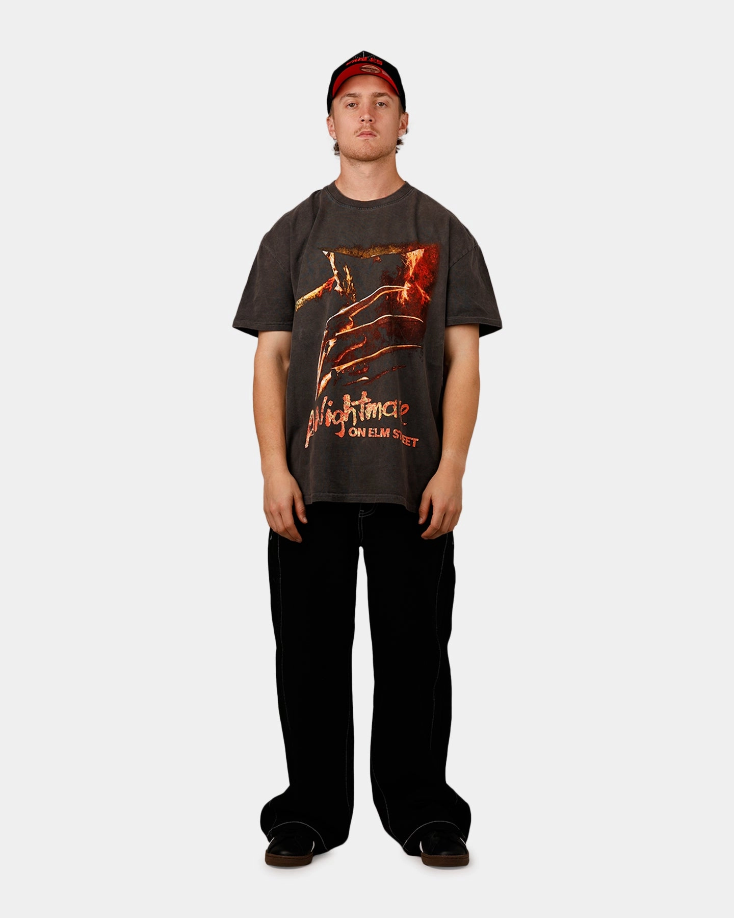 Reinforced Hems Fresh Vibes American Thrift X A Nightmare on Elm Street 'Horror Classics' Claw Heavyweight T-Shirt Black Wash