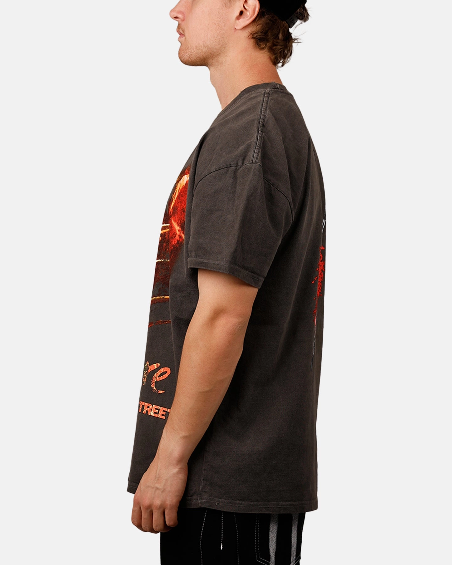 LayeringFriendly Embroidered American Thrift X A Nightmare on Elm Street 'Horror Classics' Claw Heavyweight T-Shirt Black Wash