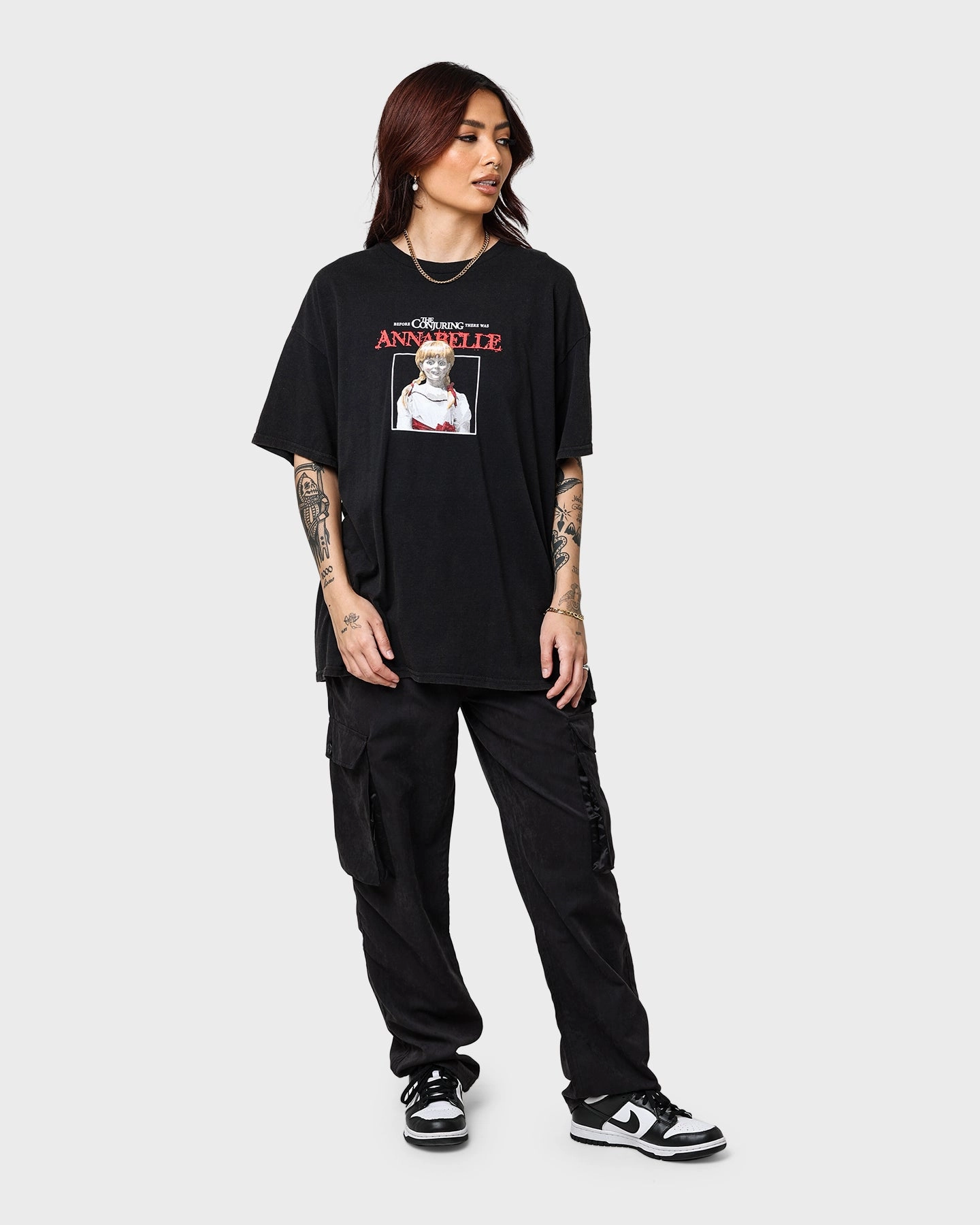 Sporty Top American Thrift X Annabelle Annabelle Vintage T-Shirt Black Wash