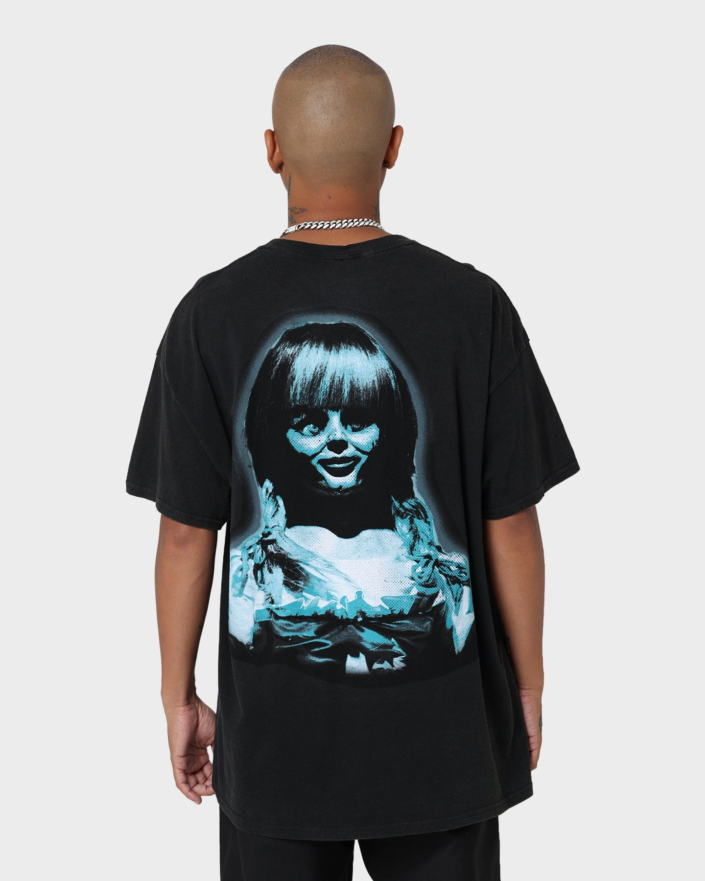 Layered Wear American Thrift X Annabelle Doll Vintage T-Shirt Black Wash