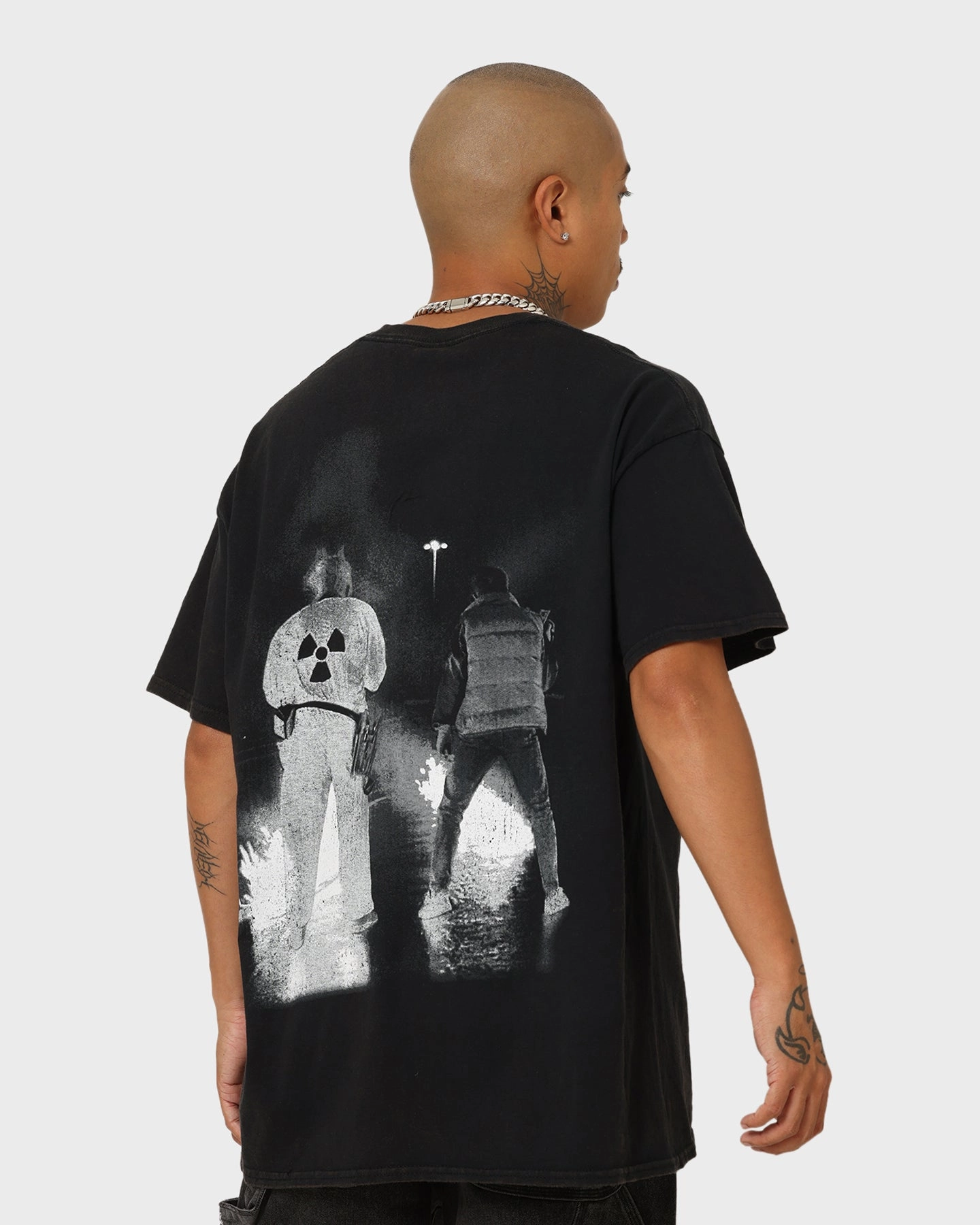 Summer Comfort Effortless Look American Thrift X Back To The Future Back To The Future 1 Vintage T-Shirt Washed Black