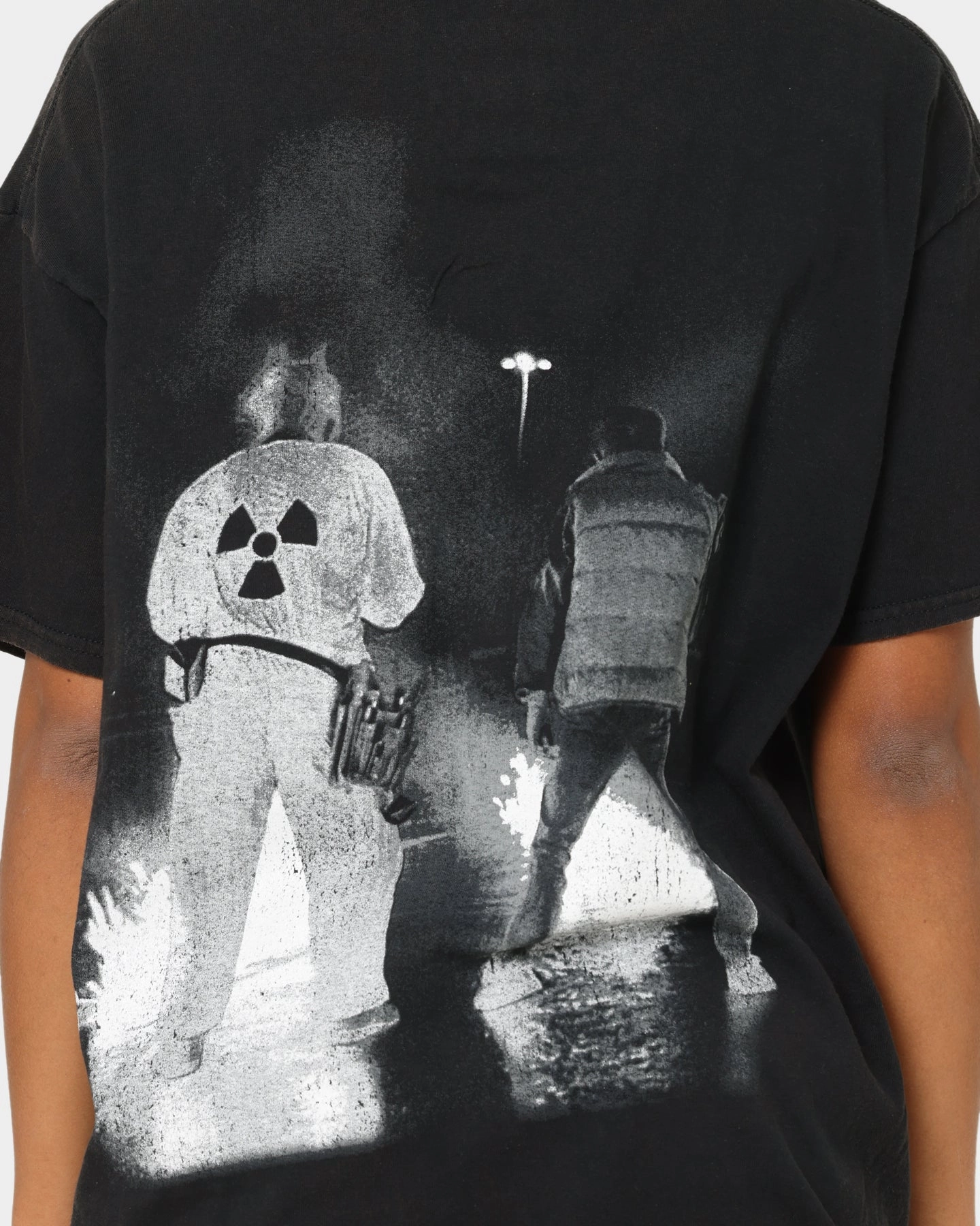 Weekend Look Comfortable Wear American Thrift X Back To The Future Back To The Future 1 Vintage T-Shirt Washed Black