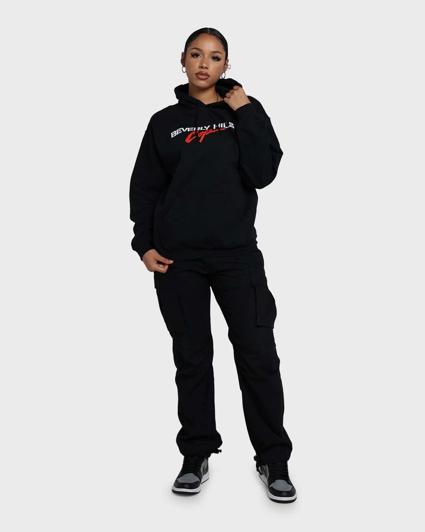 Fast Wear AntiStaticLining American Thrift X Beverly Hills Cop Logo Hoodie Black