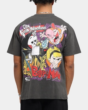 American Thrift X Cartoon Network Grim Adventures Heavy T-Shirt Black Wash Travel Essential