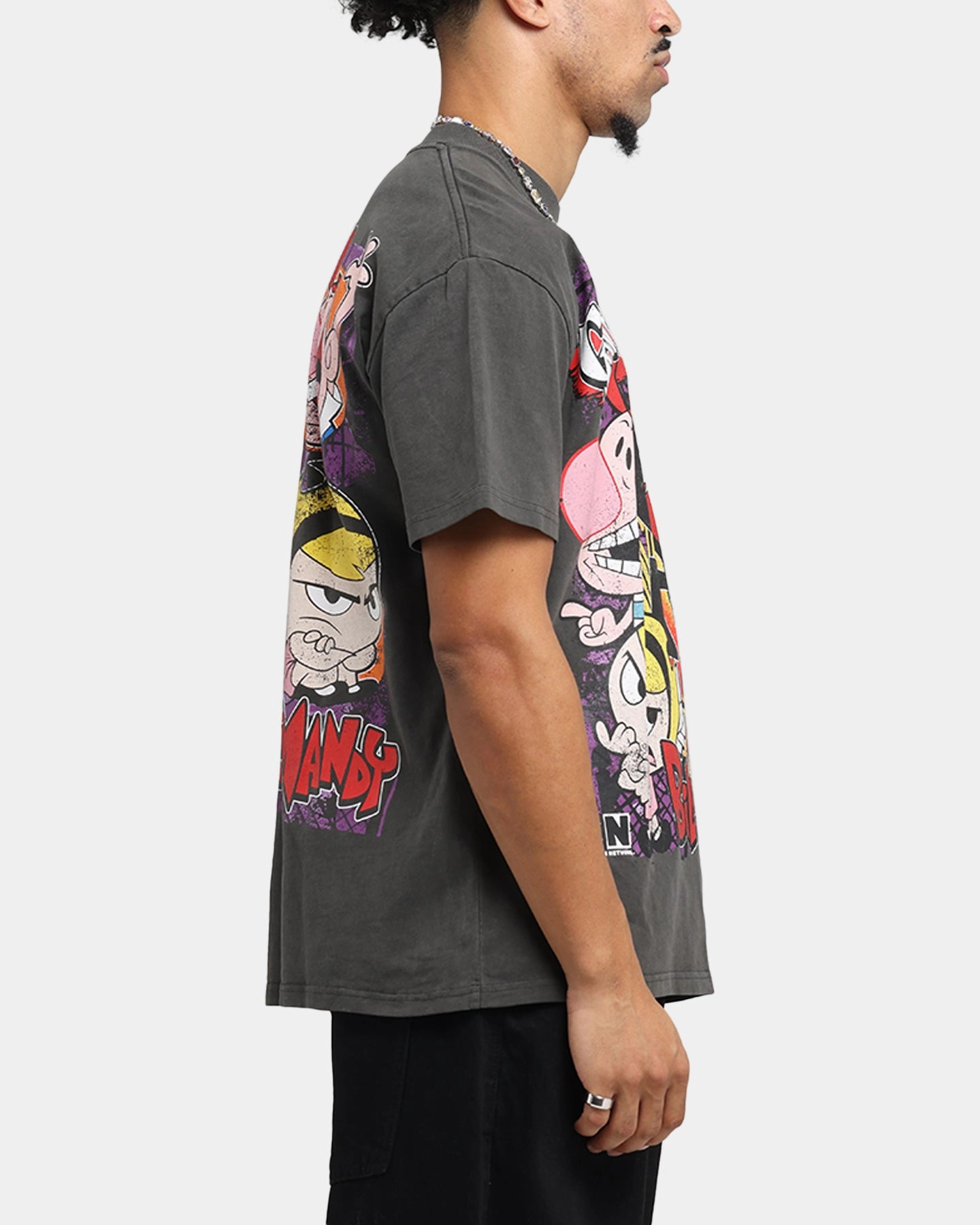 American Thrift X Cartoon Network Grim Adventures Heavy T-Shirt Black Wash Casual Outfit