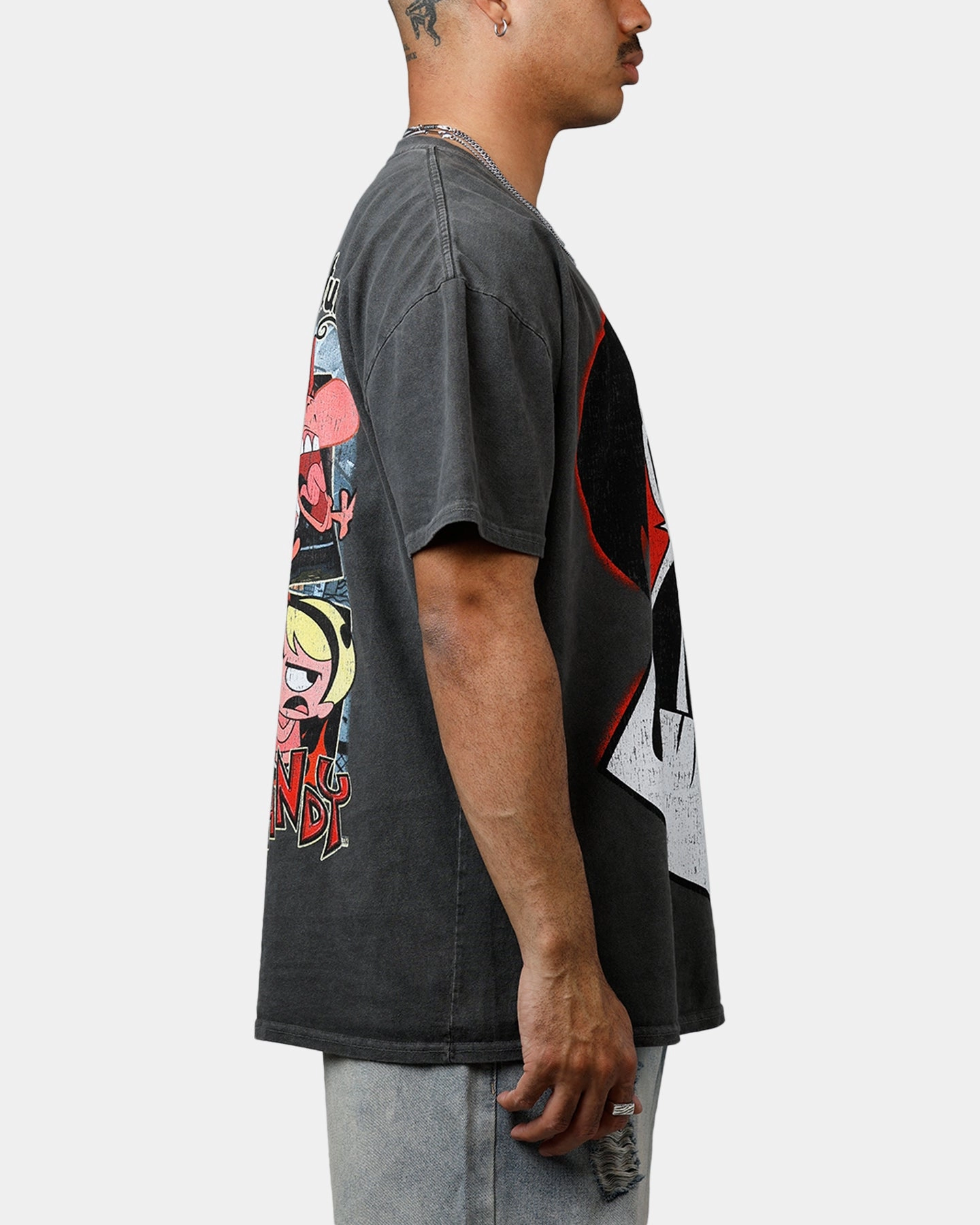American Thrift X Cartoon Network Grim Heavyweight Vintage T-Shirt Black Wash Weekend Comfort Hypoallergenic Textile
