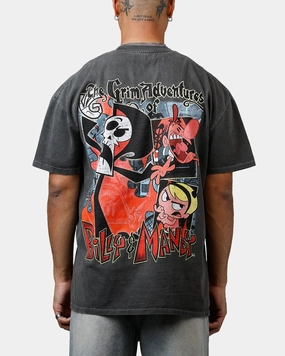 American Thrift X Cartoon Network Grim Heavyweight Vintage T-Shirt Black Wash Fit For Movement