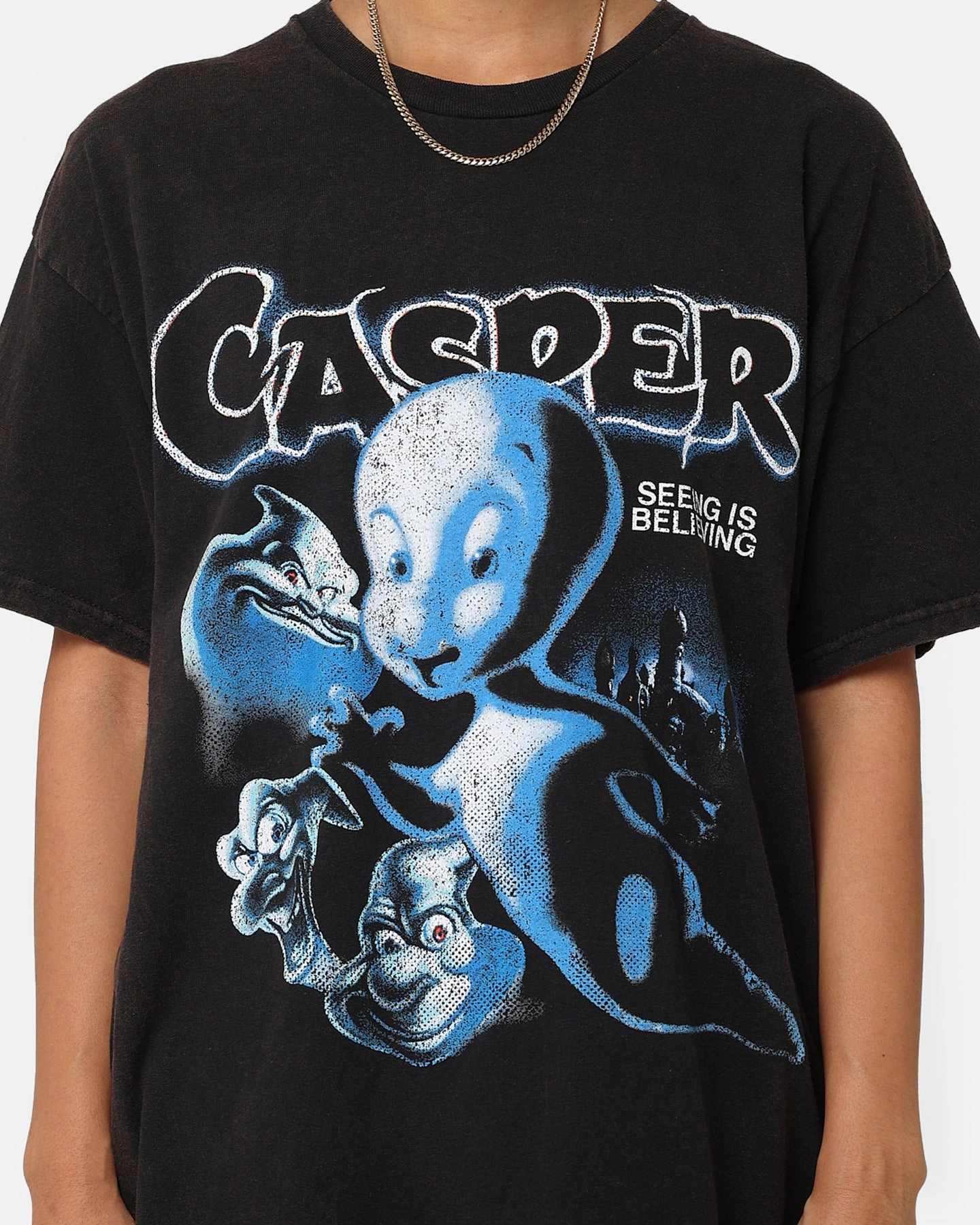 American Thrift X Casper Casper Vintage T-Shirt Black Wash kids' All-Purpose Wear