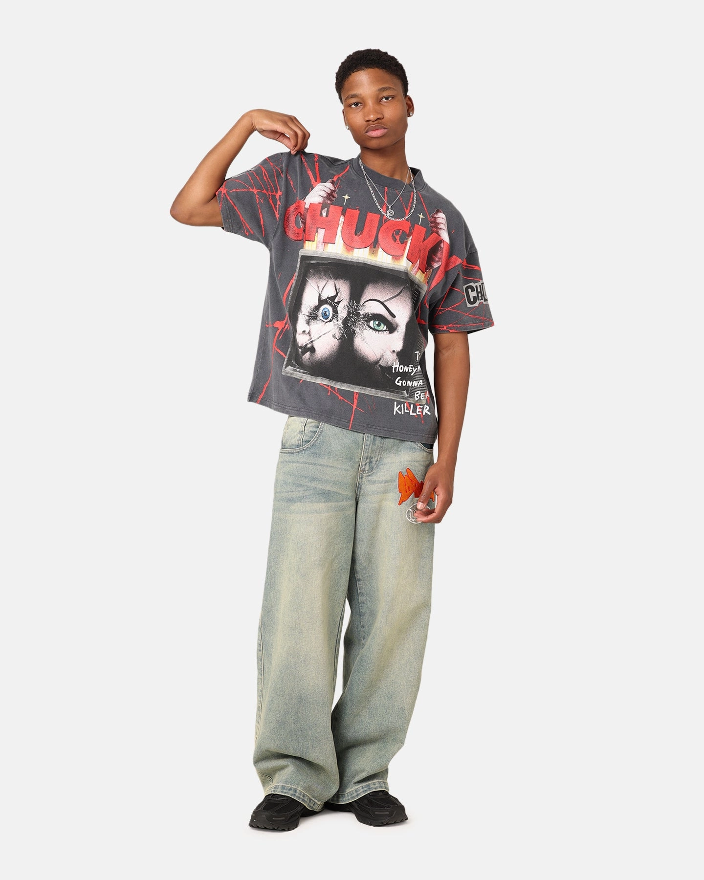 Sporty Vibe American Thrift X Chucky Colossal T-Shirt Black Wash