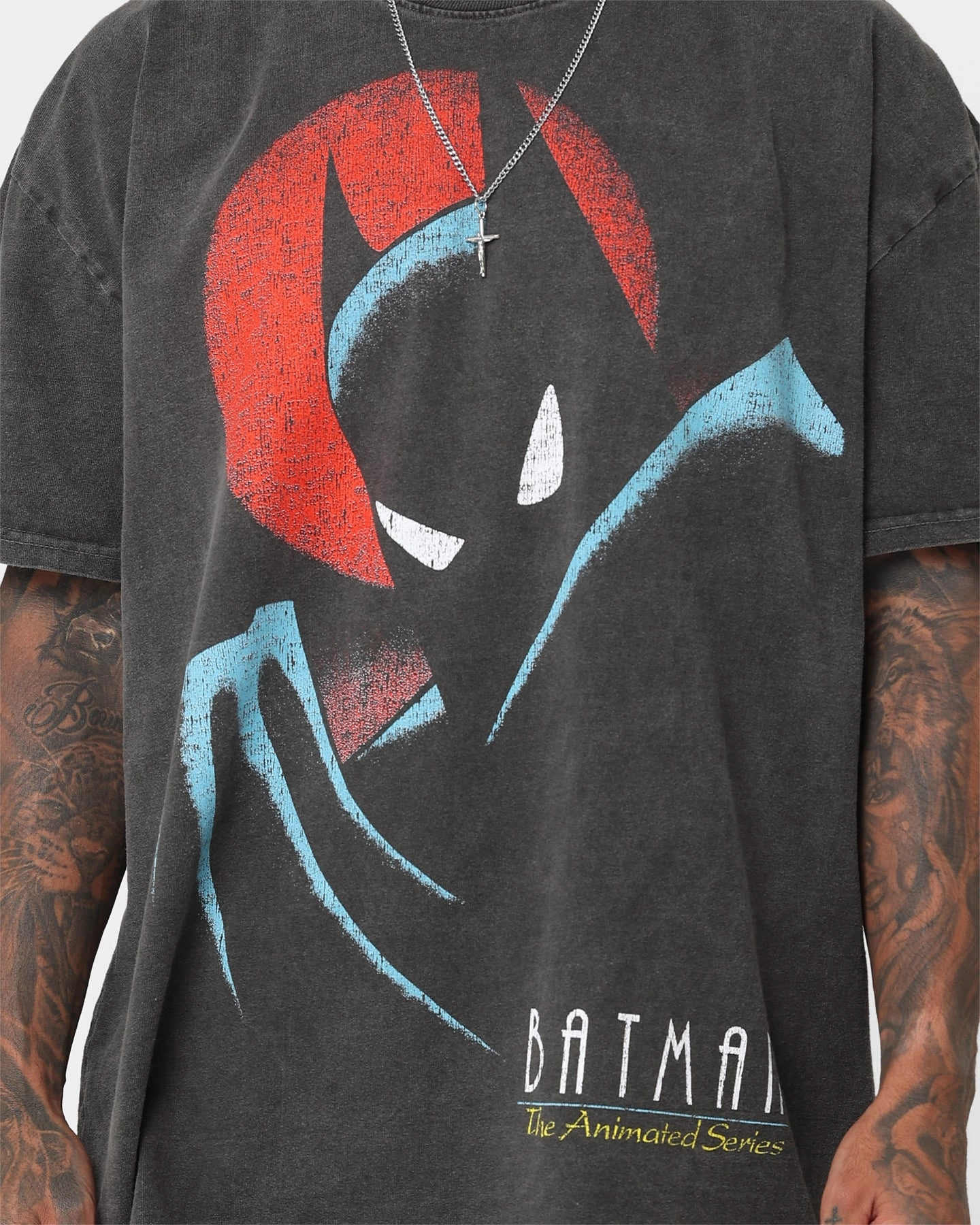 American Thrift X DC 1993 Batman Heavyweight Vintage T-Shirt Black Wash Oversized Silhouette