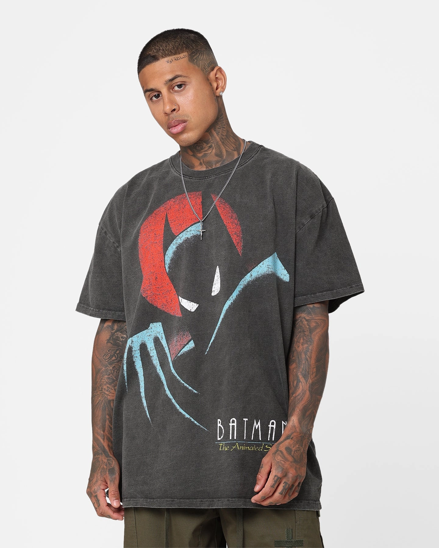 American Thrift X DC 1993 Batman Heavyweight Vintage T-Shirt Black Wash Matte Look