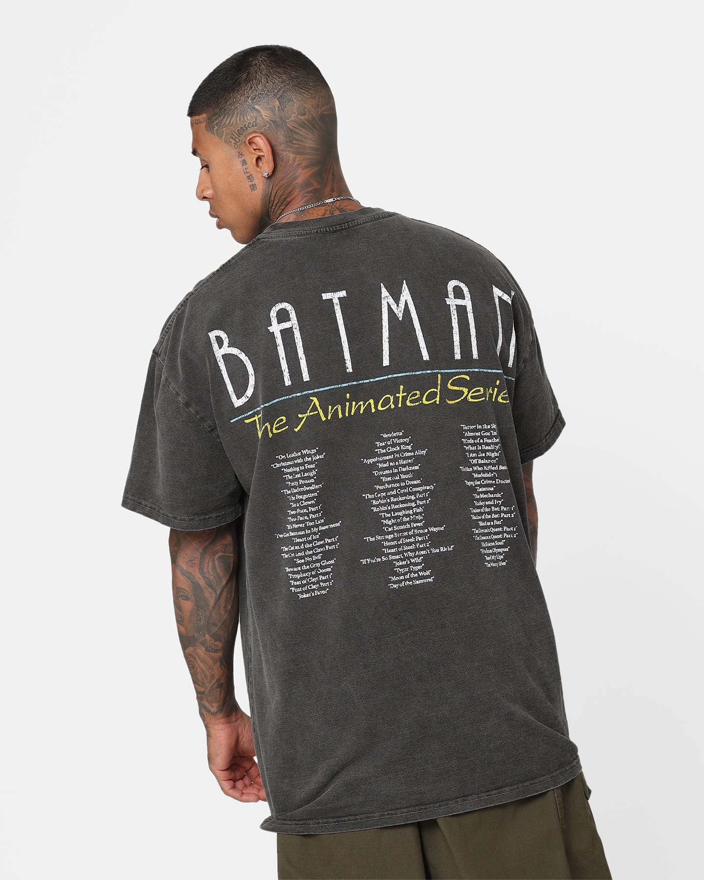 American Thrift X DC 1993 Batman Heavyweight Vintage T-Shirt Black Wash Casual Comfort Wear