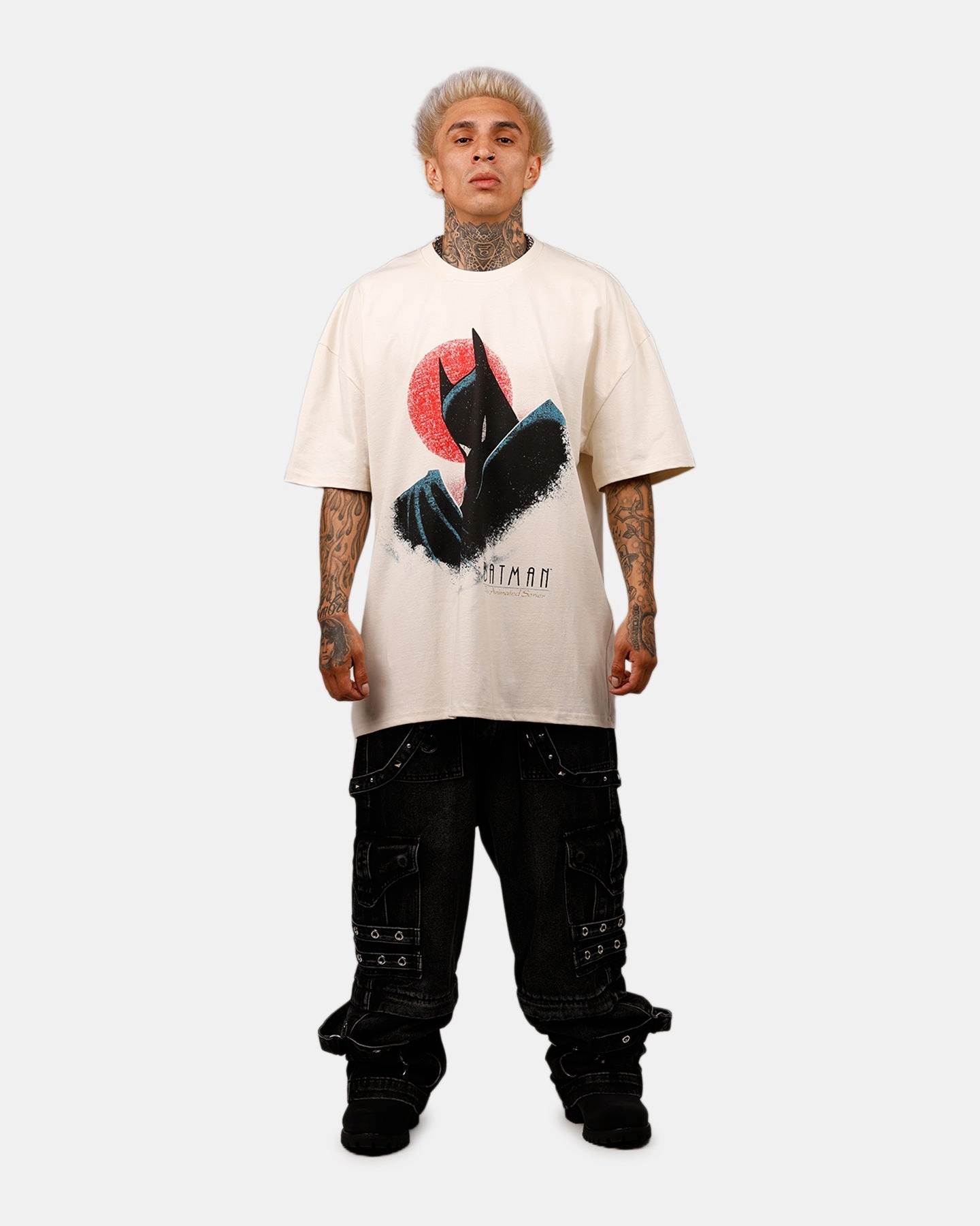 Functional Side Gussets insulated American Thrift X DC 97' Batman Heavyweight T-Shirt Off White