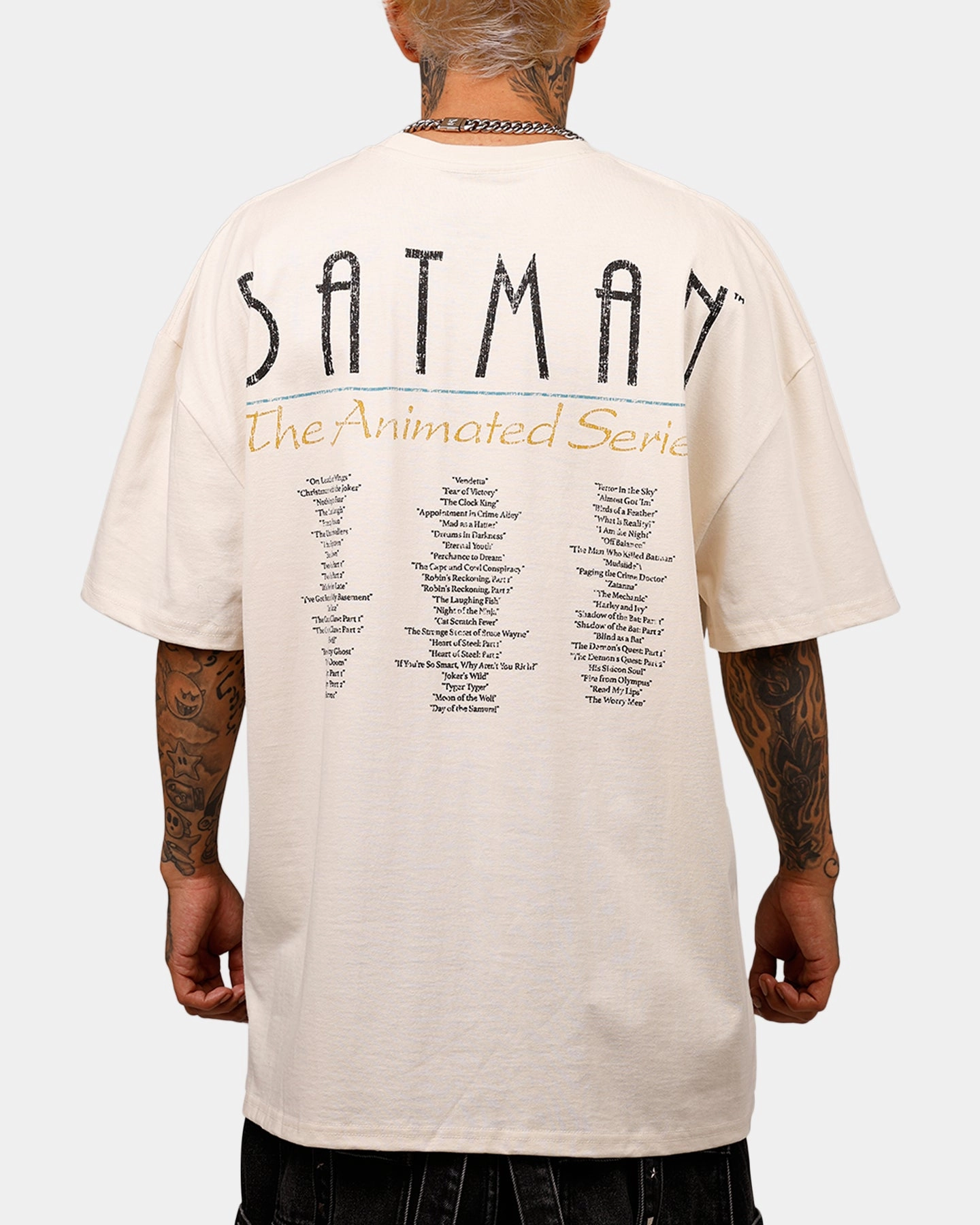 NonRestrictiveCut Everyday Chic American Thrift X DC 97' Batman Heavyweight T-Shirt Off White