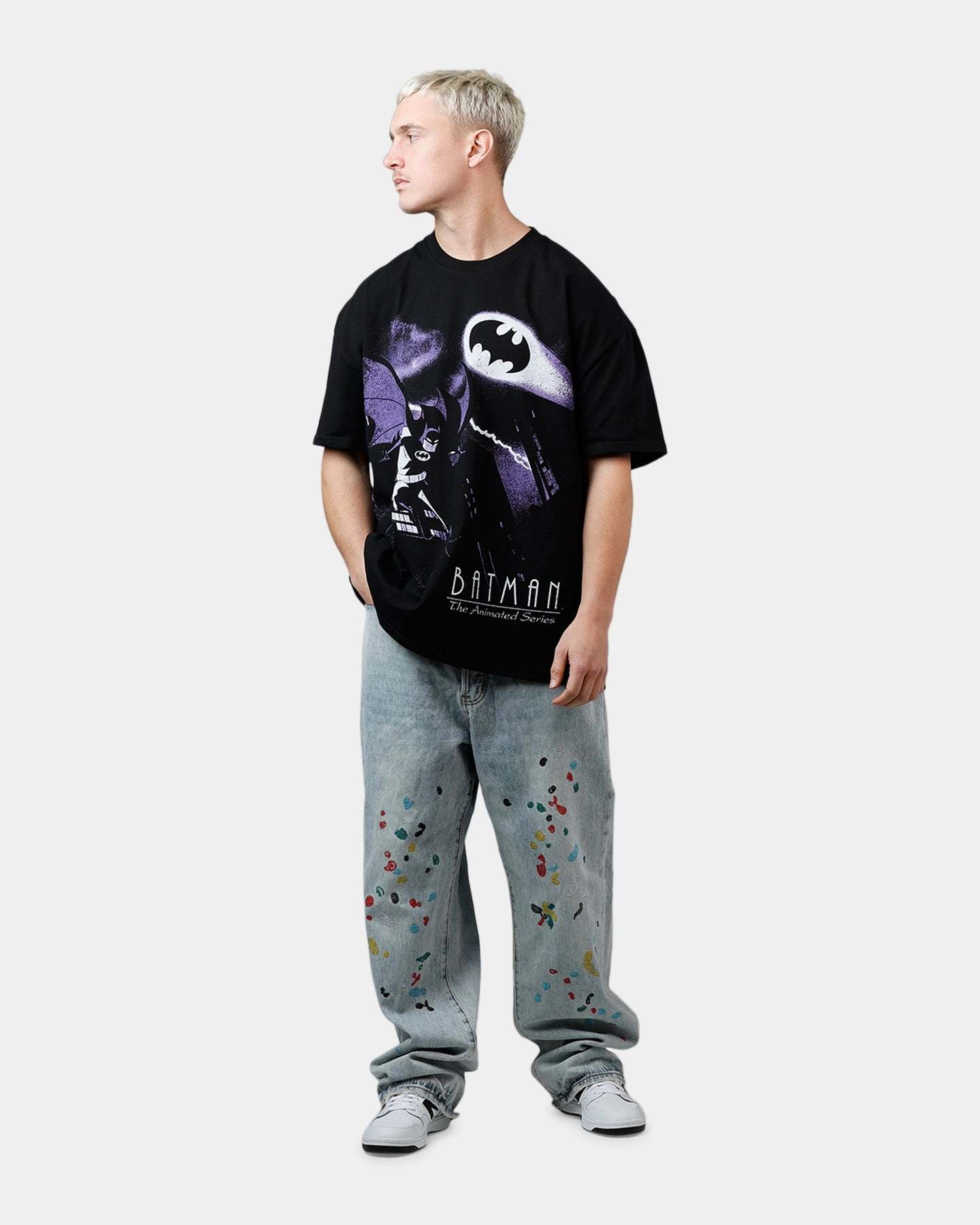 Minimal Trend American Thrift X DC Batman The Animated Series Heavyweight T-Shirt Black