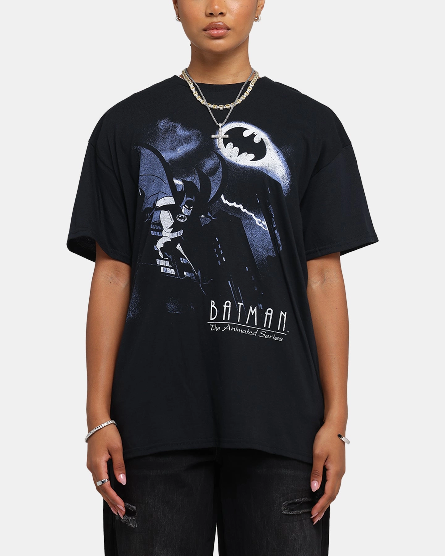 Simple Fashion American Thrift X DC Batman The Animated Series T-Shirt Black