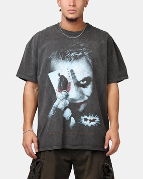 American Thrift X DC Batman The Dark Knight '08 Heavyweight T-Shirt Black Wash TemperatureControl Fabric