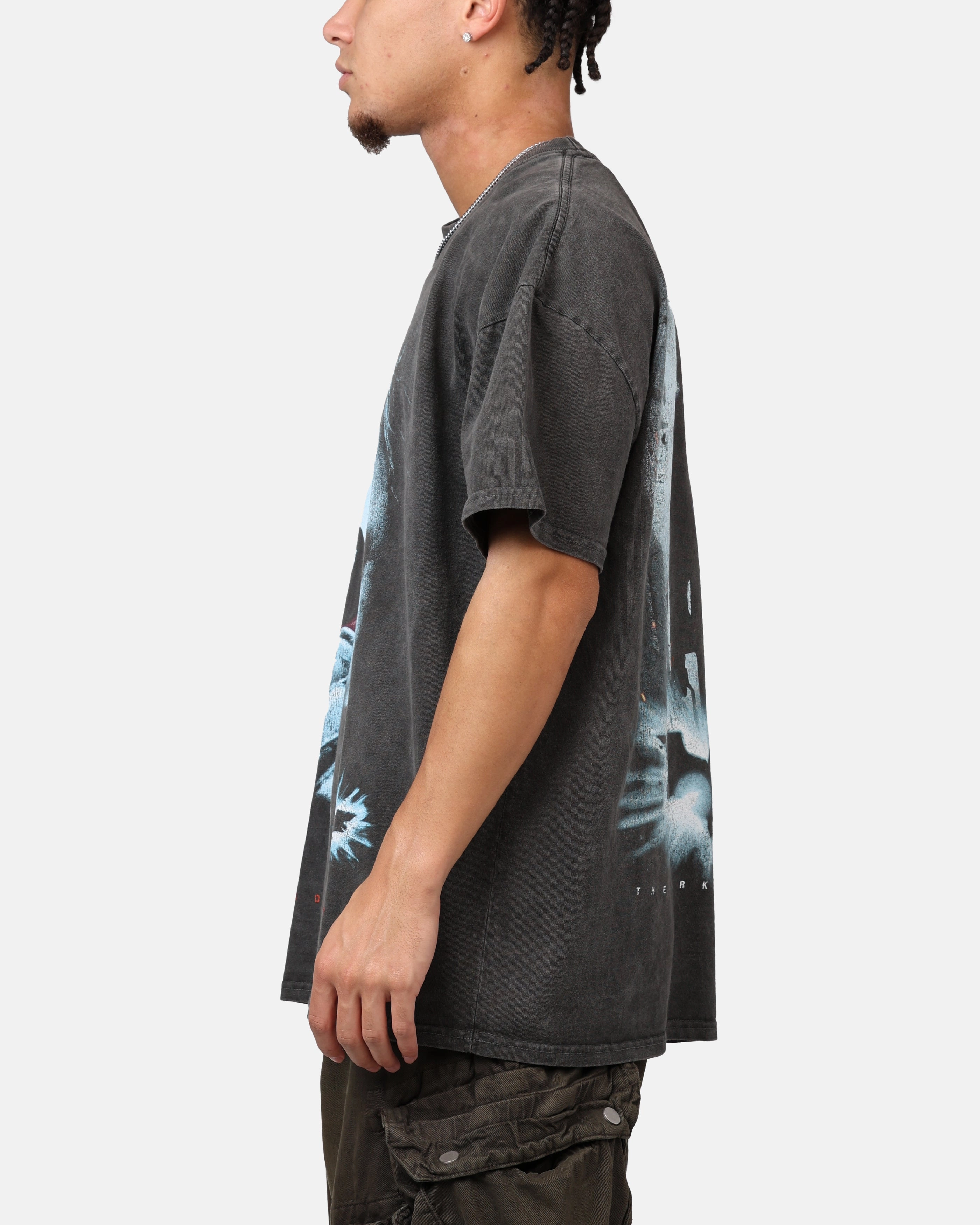 Effortless Vibe American Thrift X DC Batman The Dark Knight '08 Heavyweight T-Shirt Black Wash