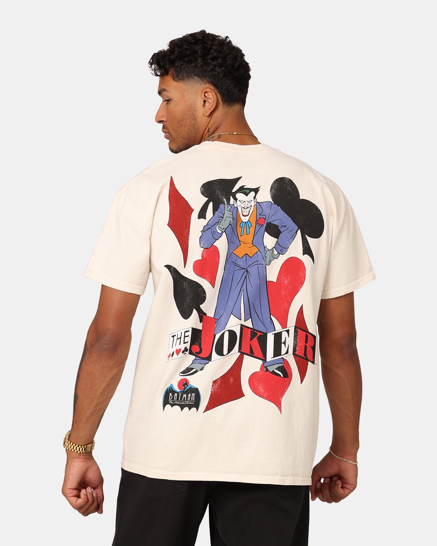 American Thrift X DC Batman The Joker 93 Heavyweight Vintage T-Shirt Off White Eco Certified Fiber