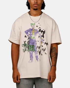 American Thrift X DC Batman The Joker Cane Heavy T-Shirt Off White Sustainable
