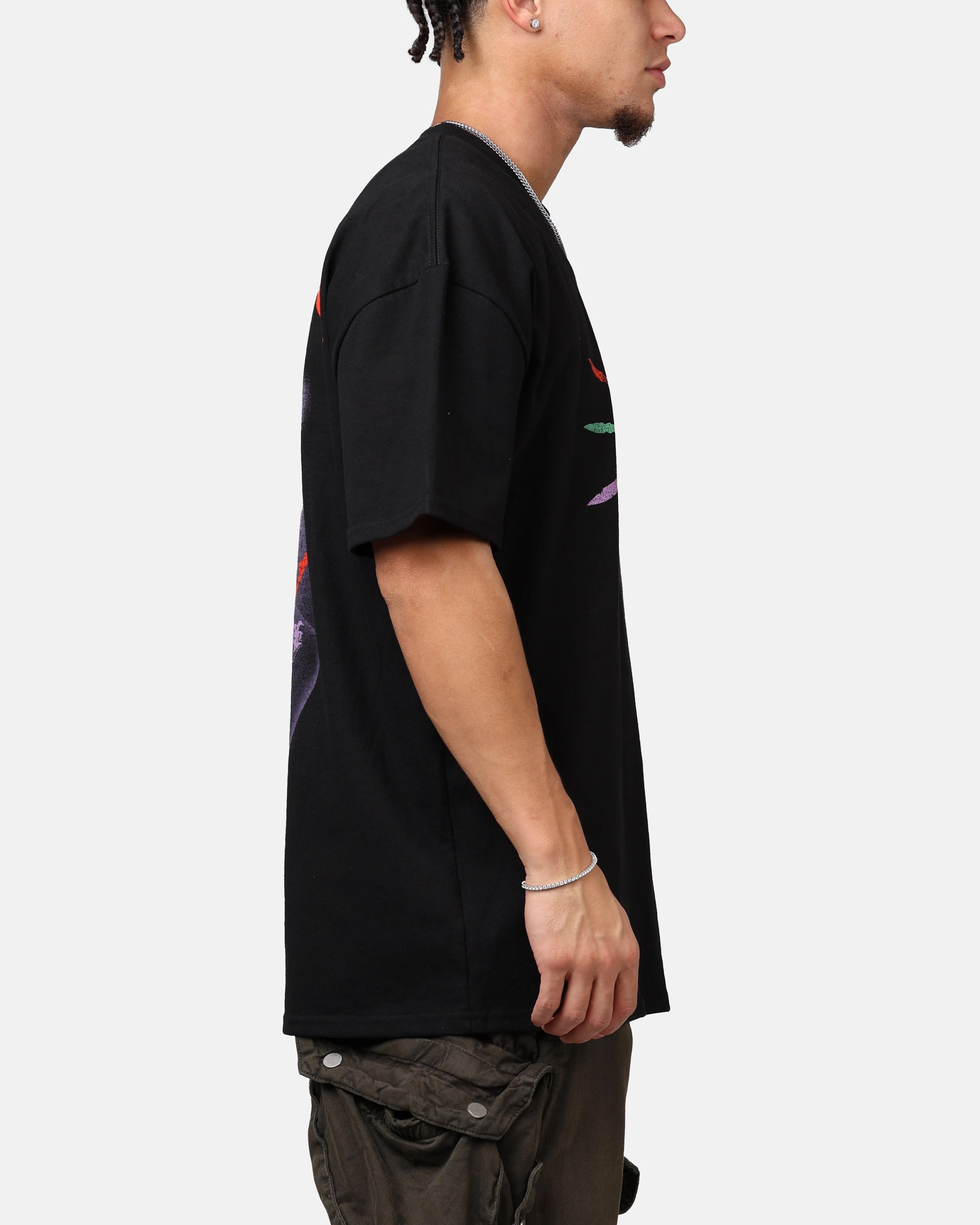 American Thrift X DC Batman The Joker Scars Heavyweight T-Shirt Black Fashion Comfort