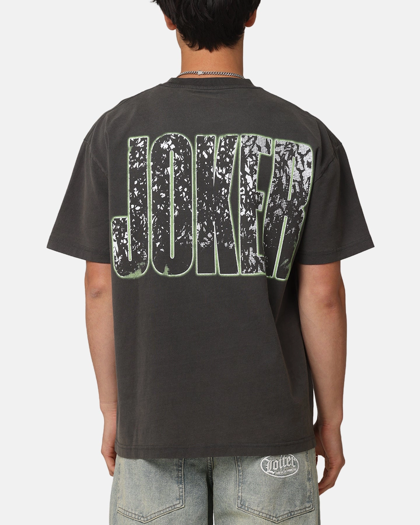 Vintage authenticity American Thrift X DC Batman The Joker Smile Heavyweight T-Shirt Black Wash