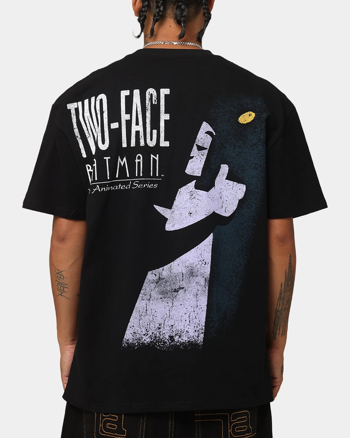 American Thrift X DC Batman Two Face Heavy T-Shirt Black Smart Layer