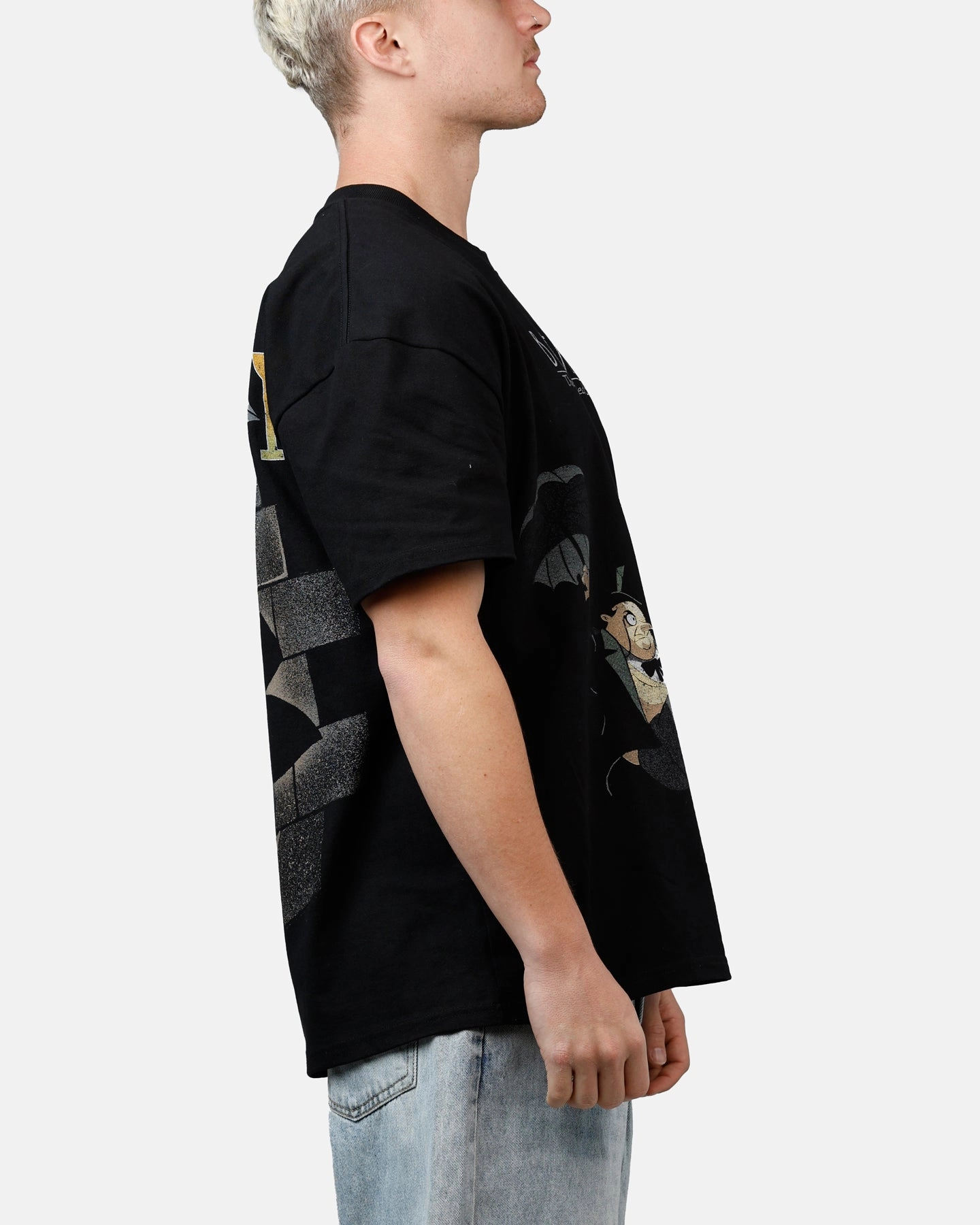 American Thrift X DC The Penguin Heavy T-Shirt Black Layering Comfort dry cleanable