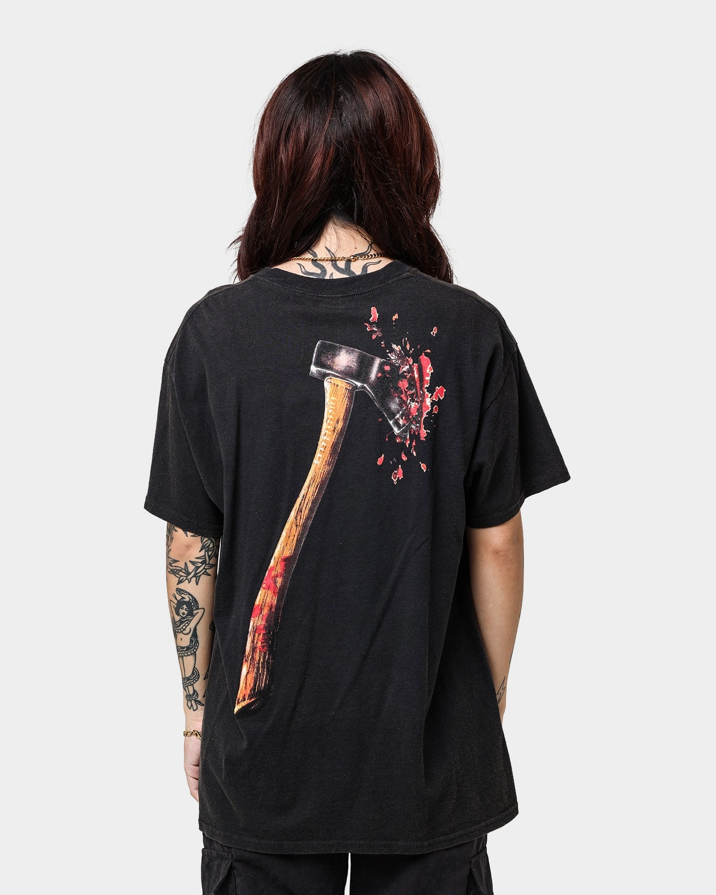 Light Trend Sporty Appeal American Thrift X Friday the 13th Friday the 13th Vintage T-Shirt Vintage Black