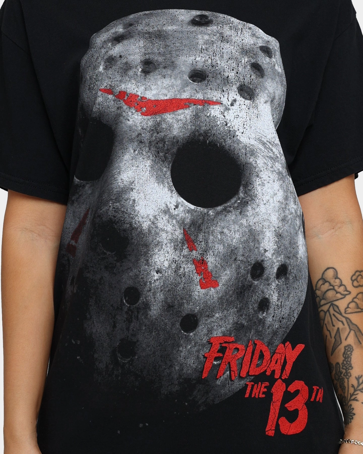 American Thrift X Friday The 13th Jason's Mask Vintage T-Shirt Black Wash Classic Chic