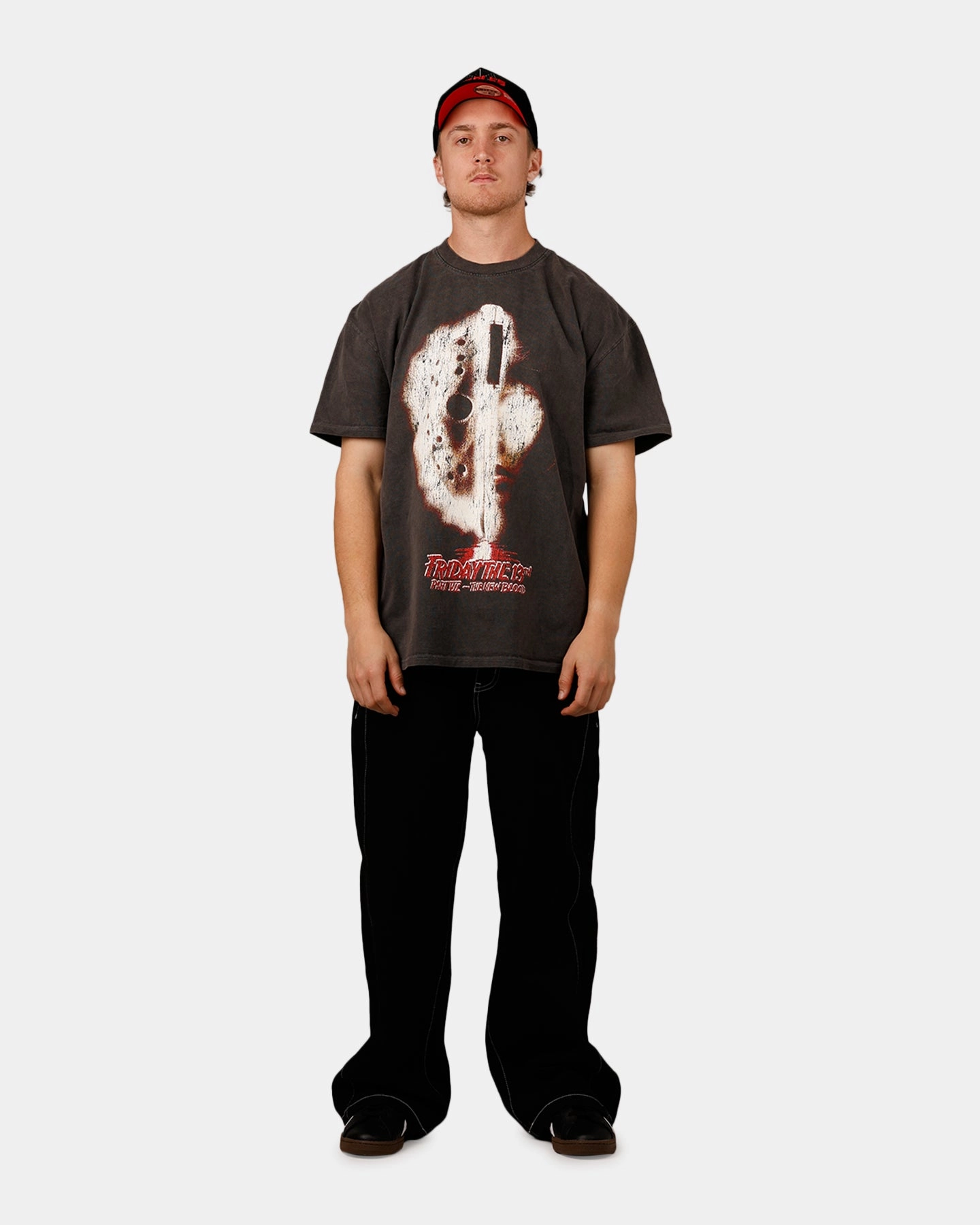 Casual Comfort Layer American Thrift X Friday The 13th Part VII 'Horror Classics' The New Blood Heavyweight T-Shirt Black Wash