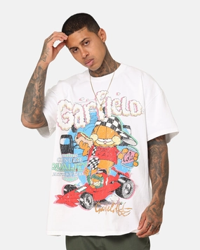 Classic Cut American Thrift X Garfield Race Heavyweight T-Shirt White