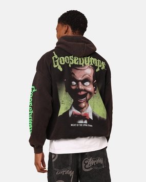American Thrift X Goosebumps Living Dummy Hoodie Washed Charcoal Stretch Fit