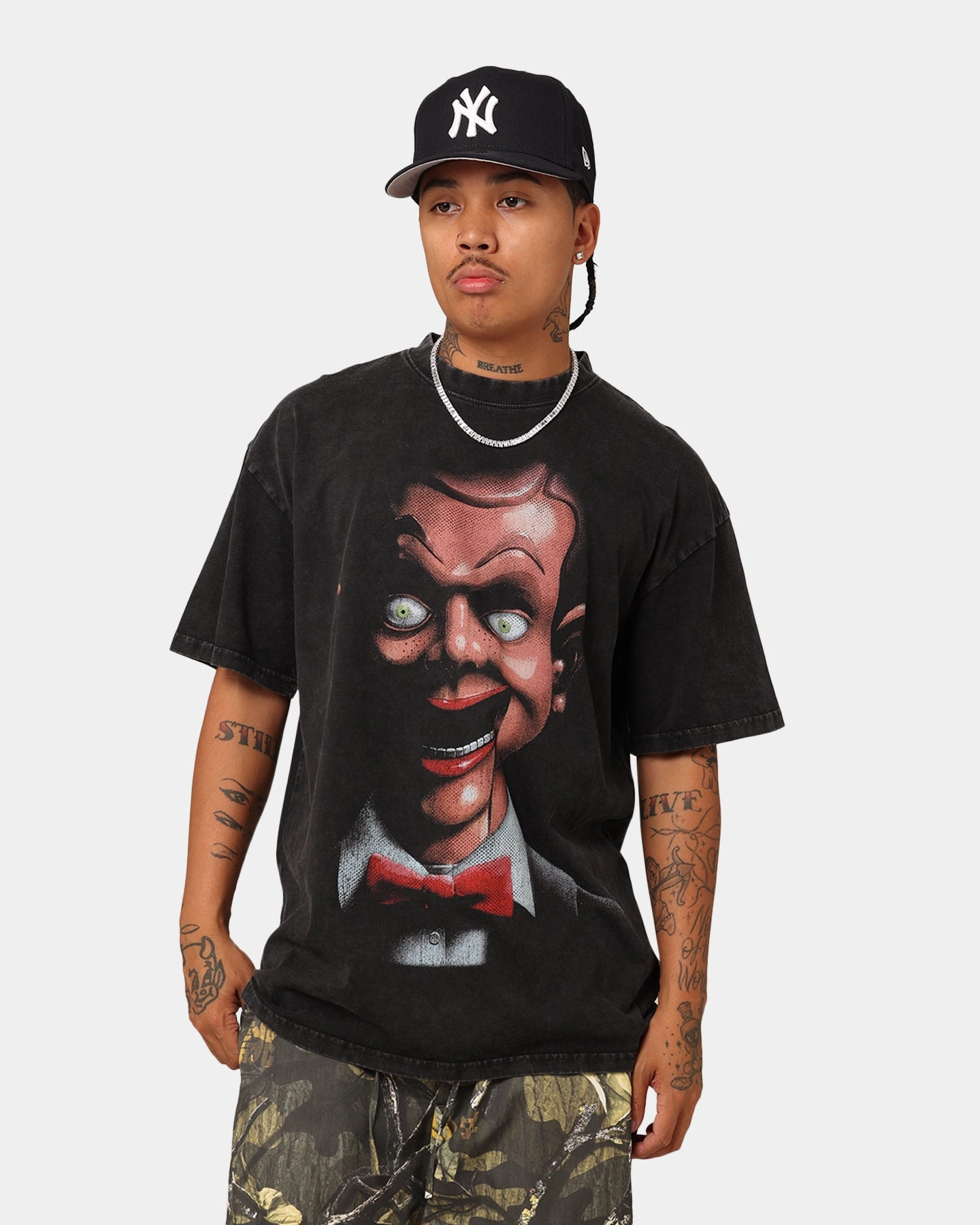 OdorResistant Fabric Active Layer American Thrift X Goosebumps Living Dummy Vintage T-Shirt Black Wash
