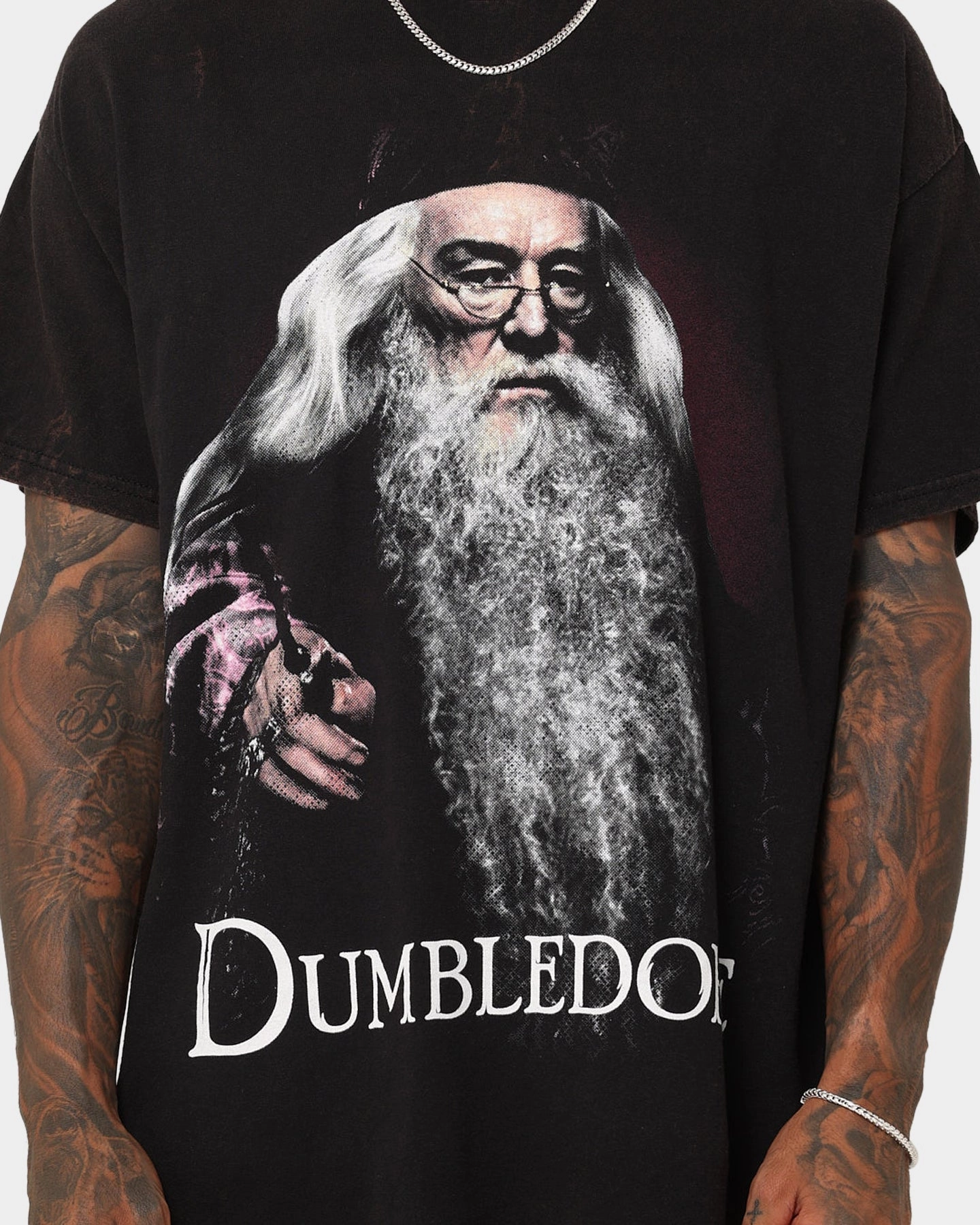 Active Wearable sports performance American Thrift X Harry Potter Dumbledore Vintage T-Shirt Black Wash