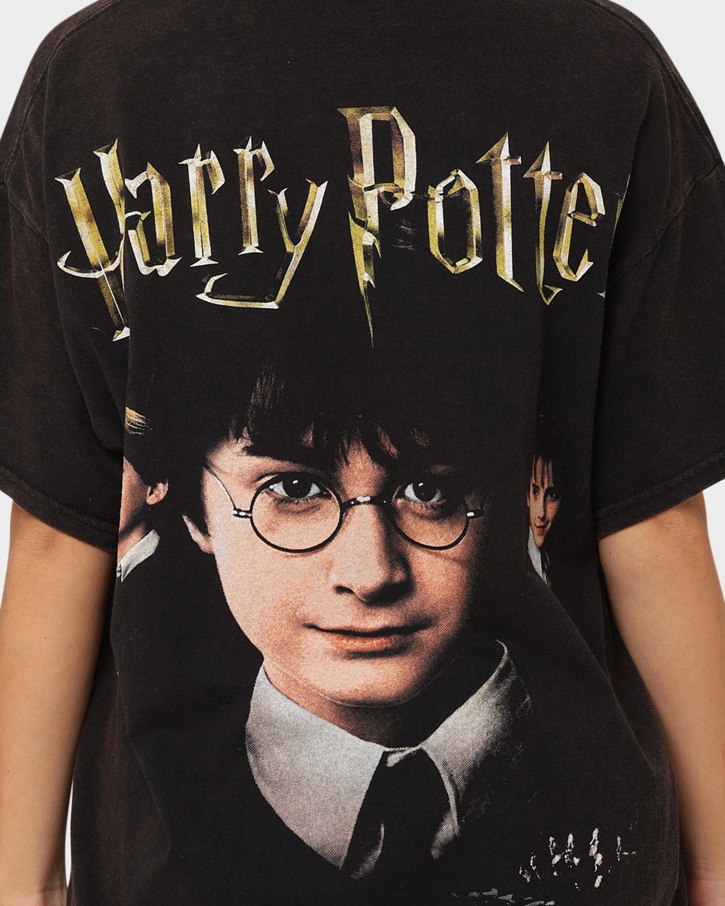 American Thrift X Harry Potter Potter Vintage T-Shirt Black Wash Comfortable Wear