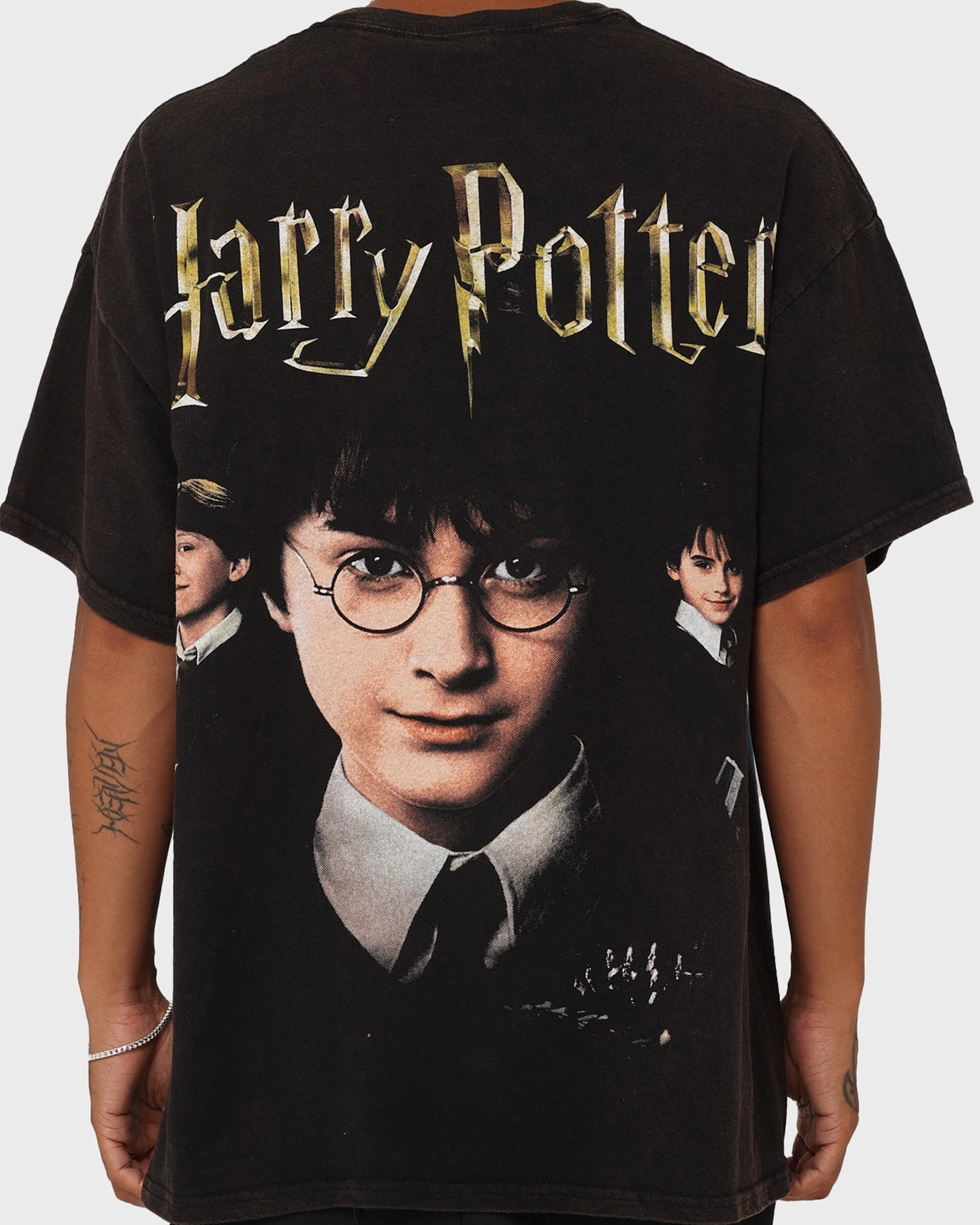 American Thrift X Harry Potter Potter Vintage T-Shirt Black Wash Chic Wearable Eco Friendly Production
