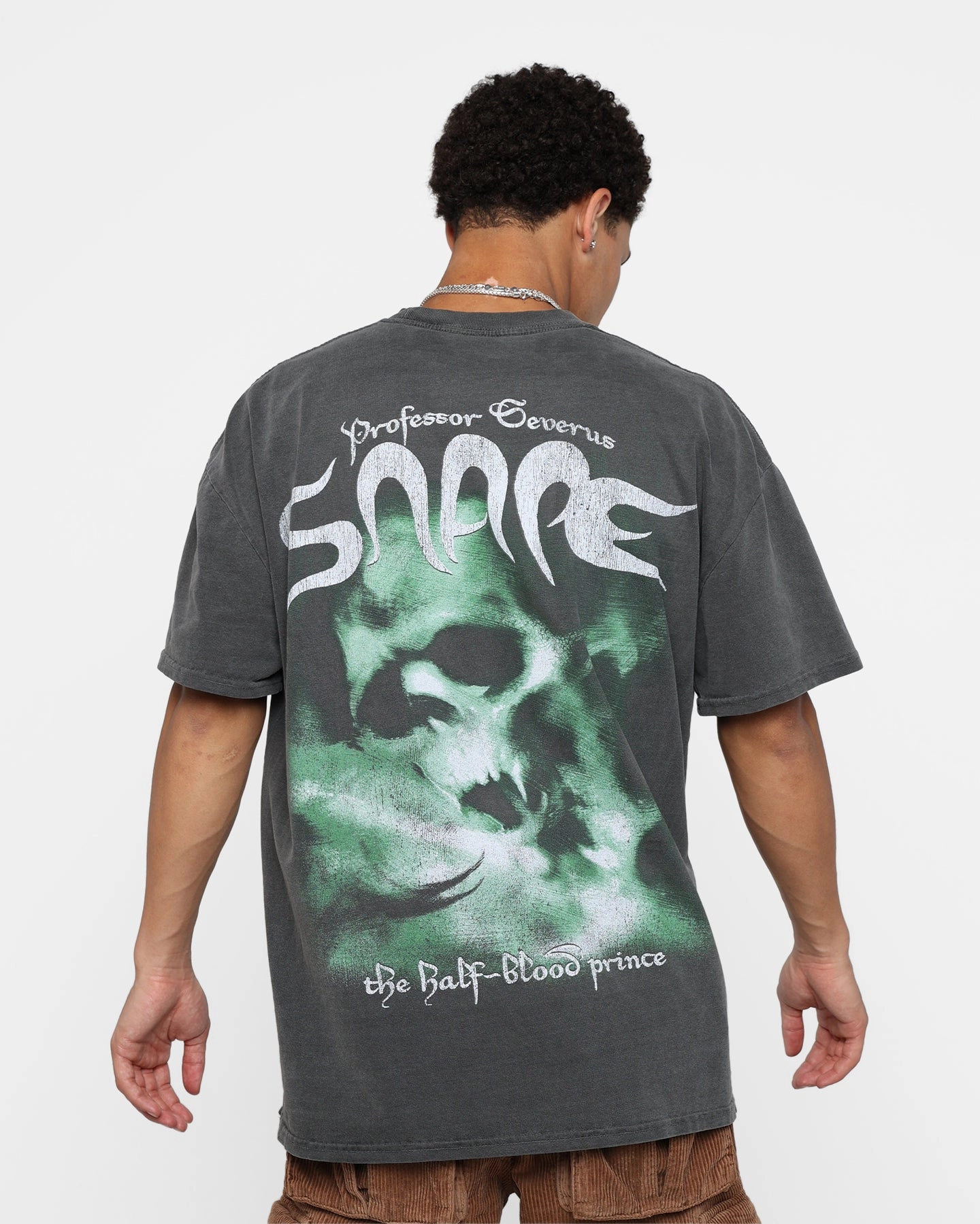 Long sleeved warmth American Thrift X Harry Potter Snape Heavyweight Vintage T-Shirt Black Wash