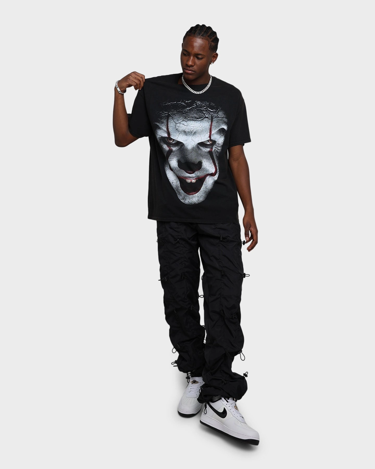 American Thrift X IT Pennywise Vintage T-Shirt Black Wash MultipurposeCuffs graduation